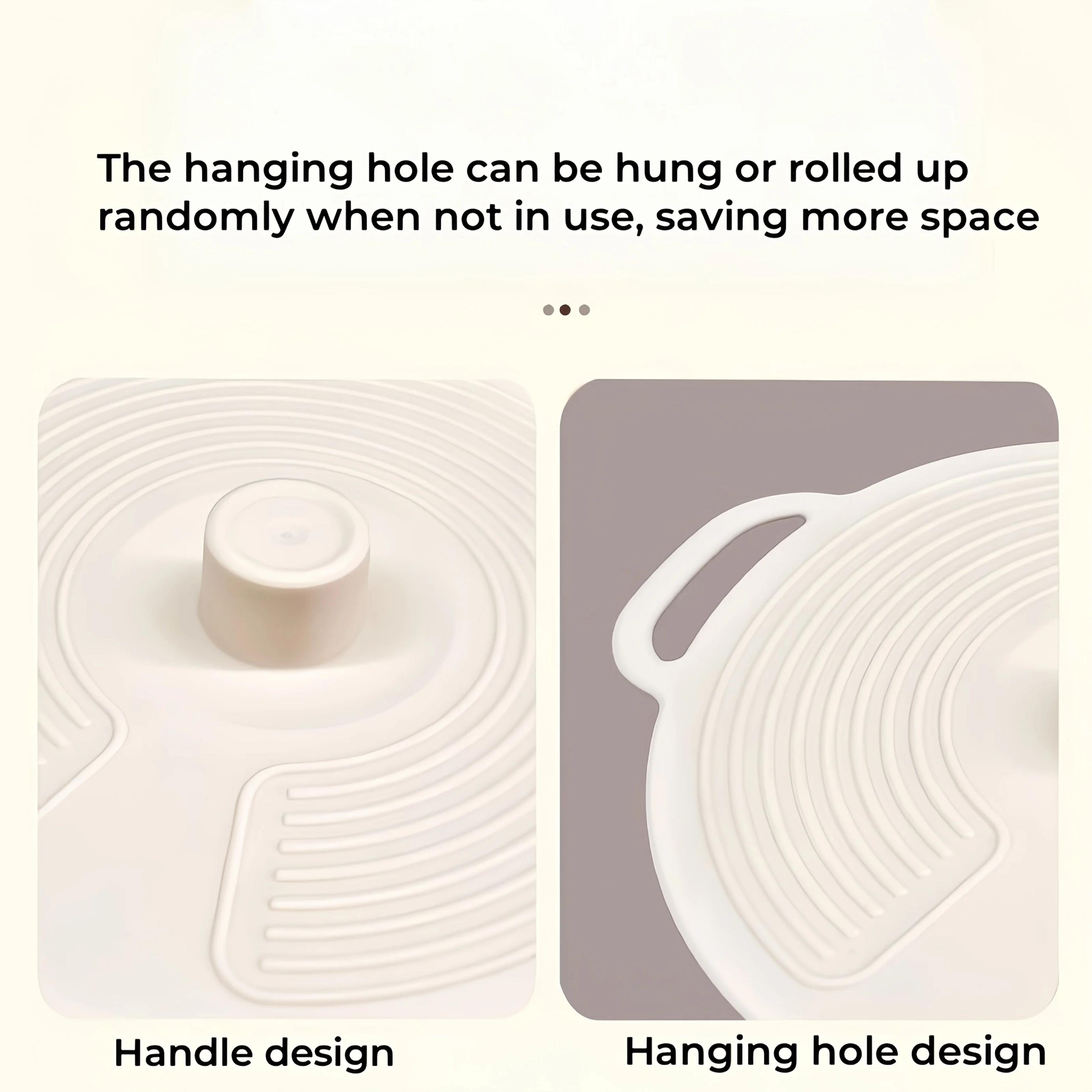 Reusable Silicone Pot Lids With Double Handles  Heat Resistant Splatter Covers 1