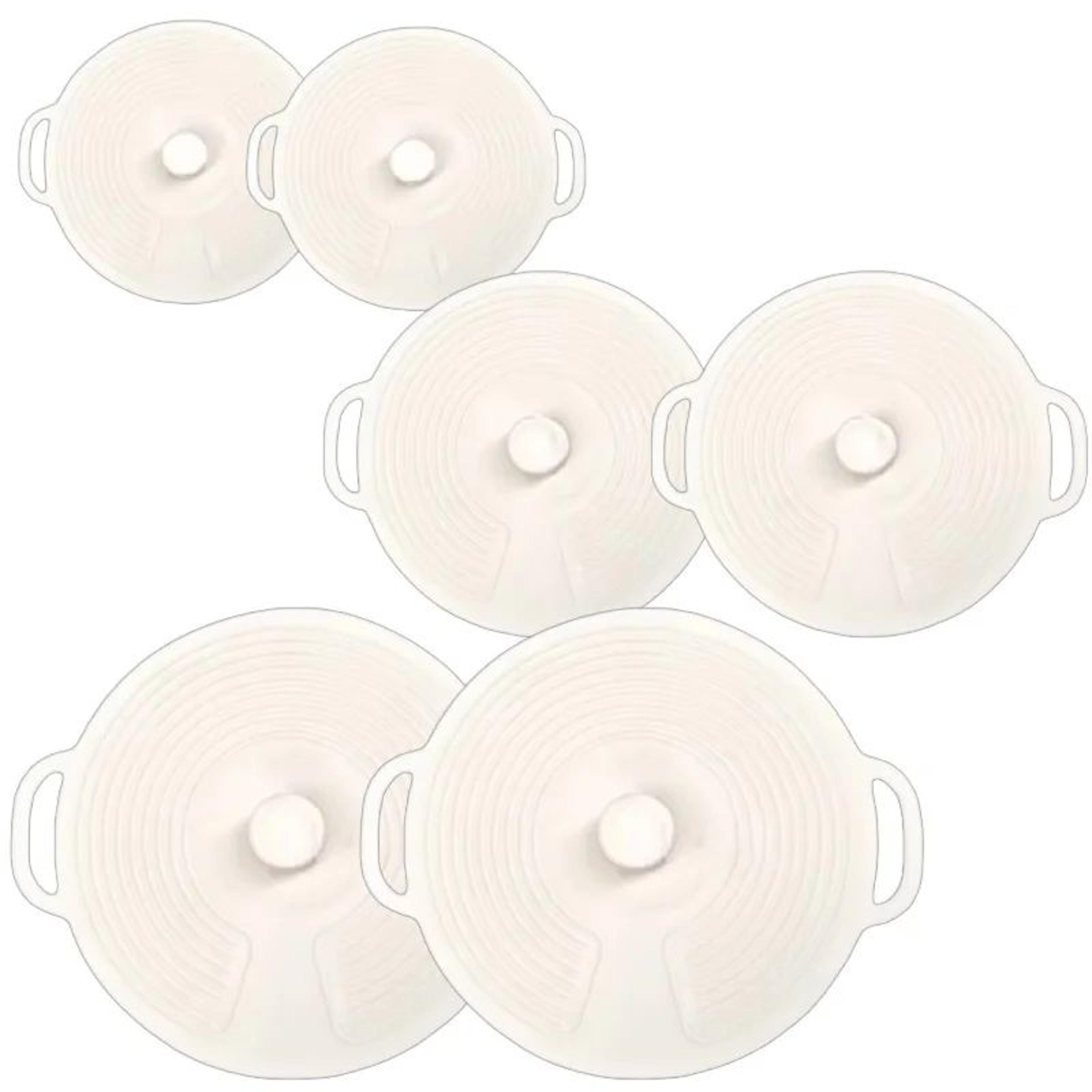 Reusable Silicone Pot Lids With Double Handles  Heat Resistant Splatter Covers 7