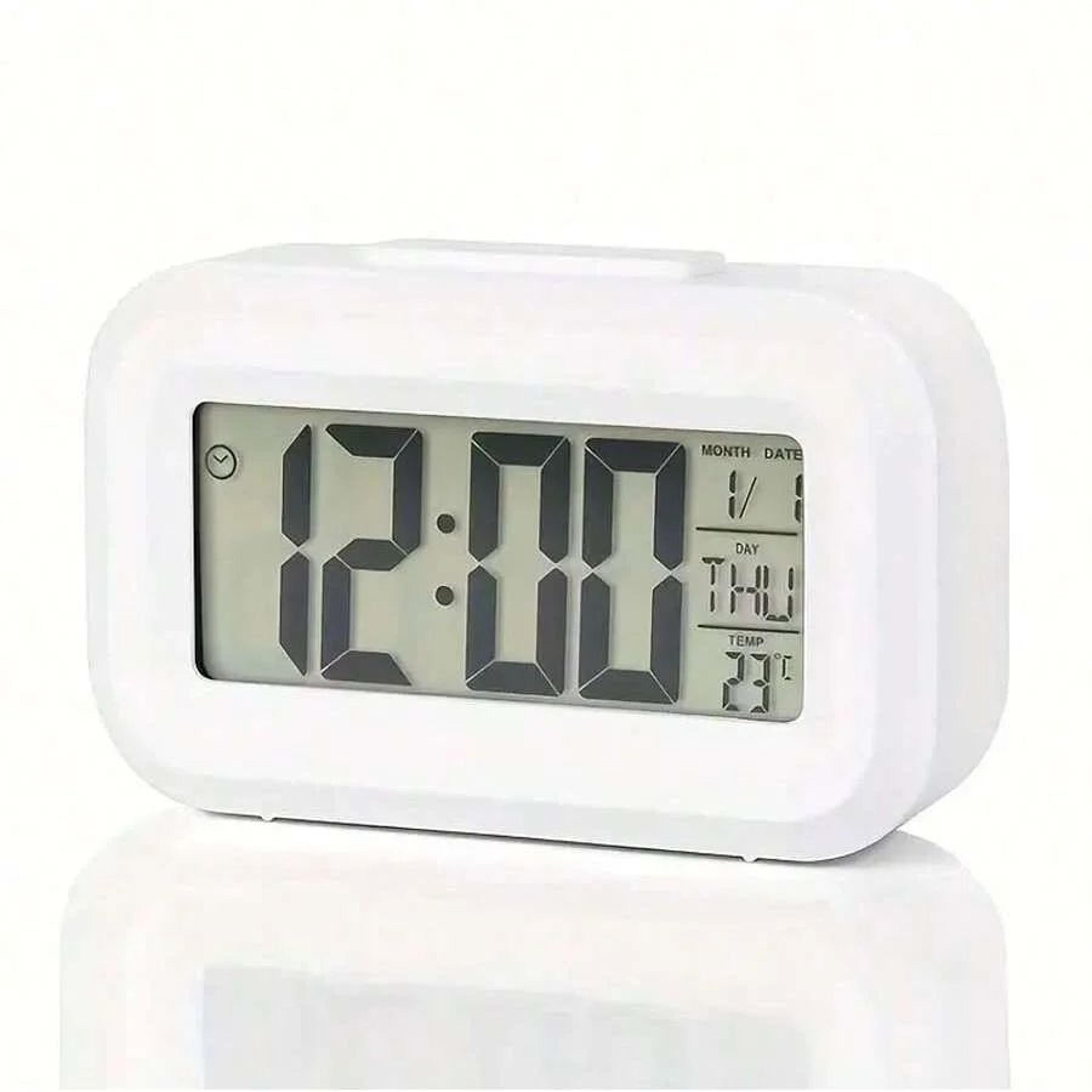 Smart Digital Alarm Clock With Large LCD Display Temperature And Calendar 14