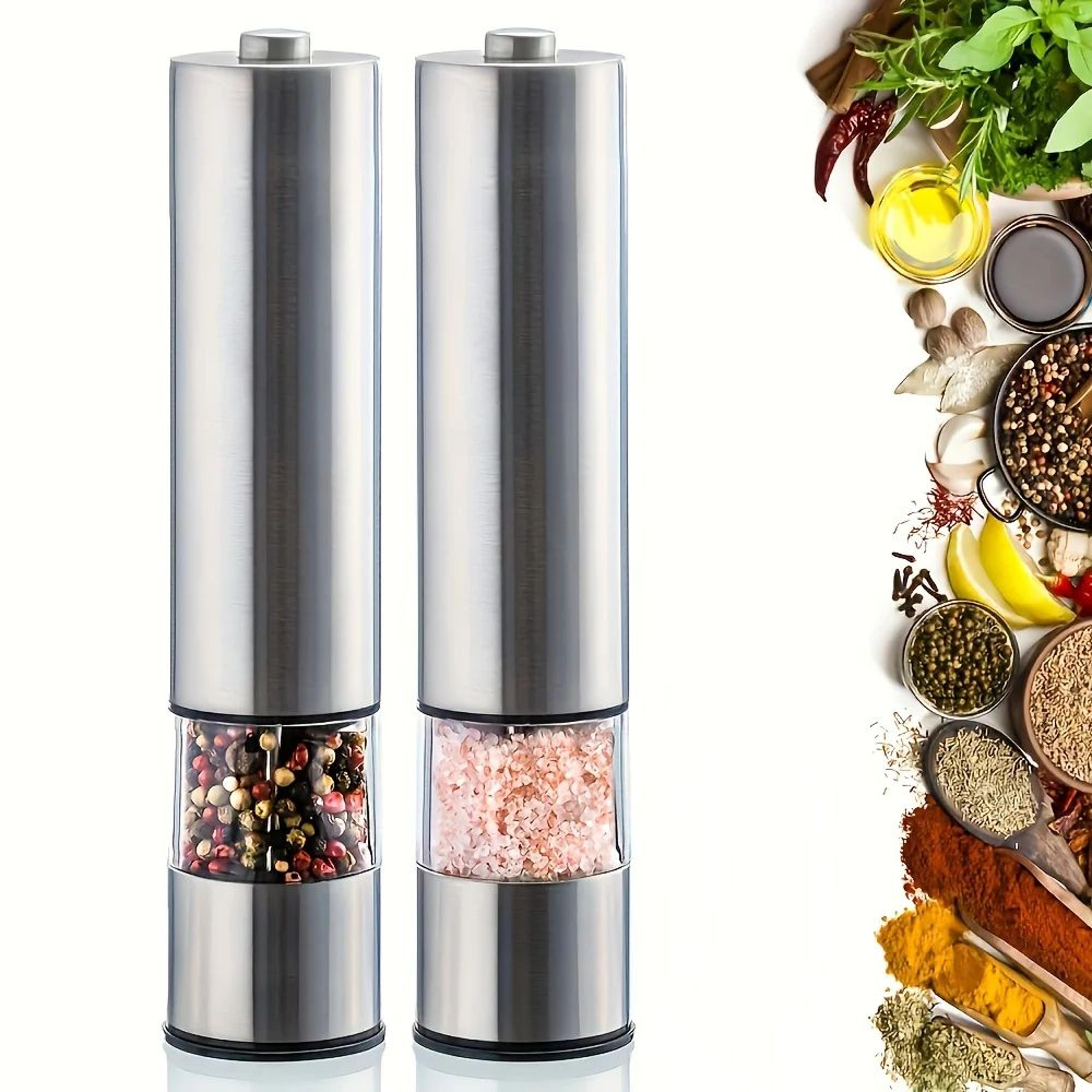 Electric Salt And Pepper Grinder Set With LED Light And Adjustable Coarseness 10