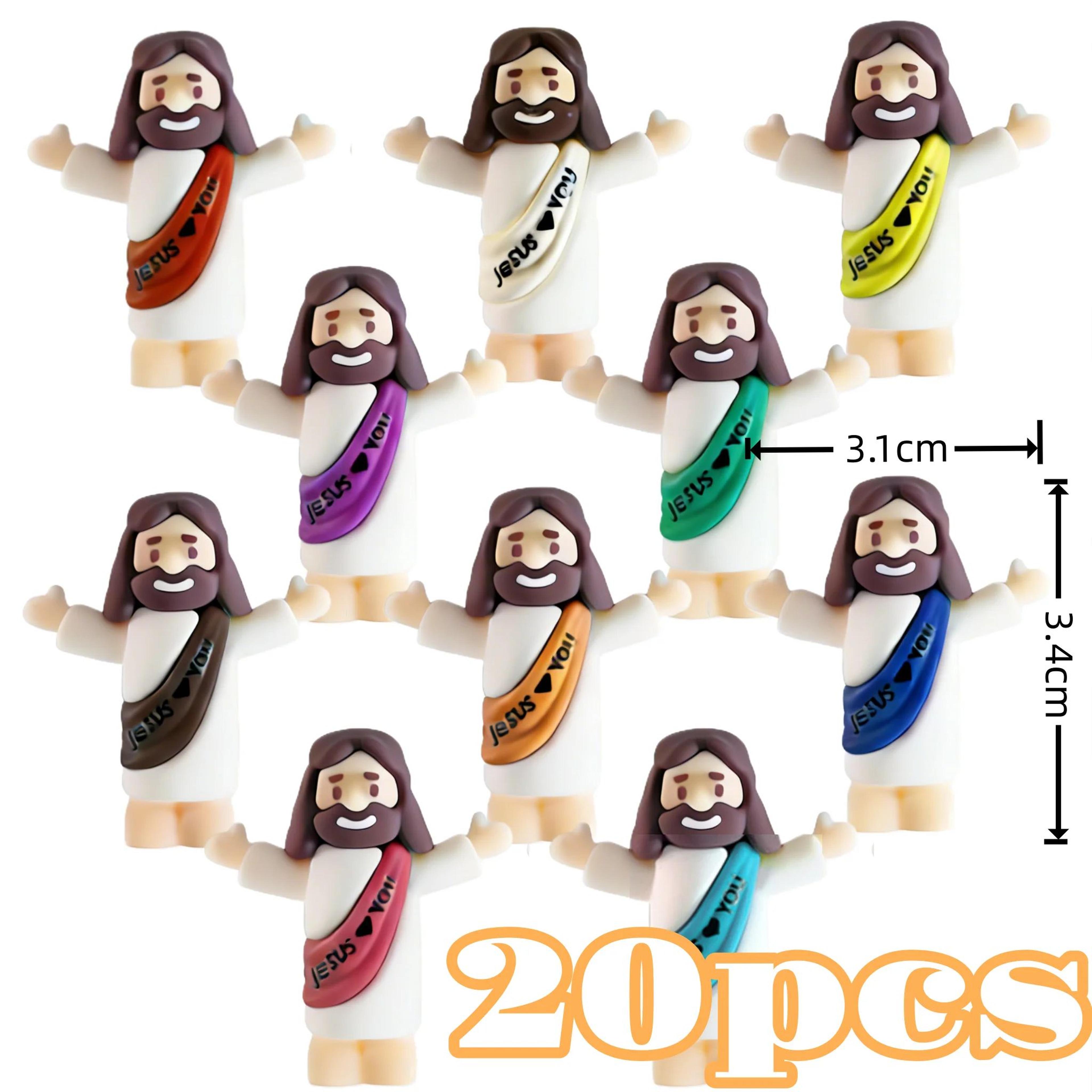 Mini Jesus Figurines Set  Jesus Loves You Christian Gifts And Holiday Decorations 11