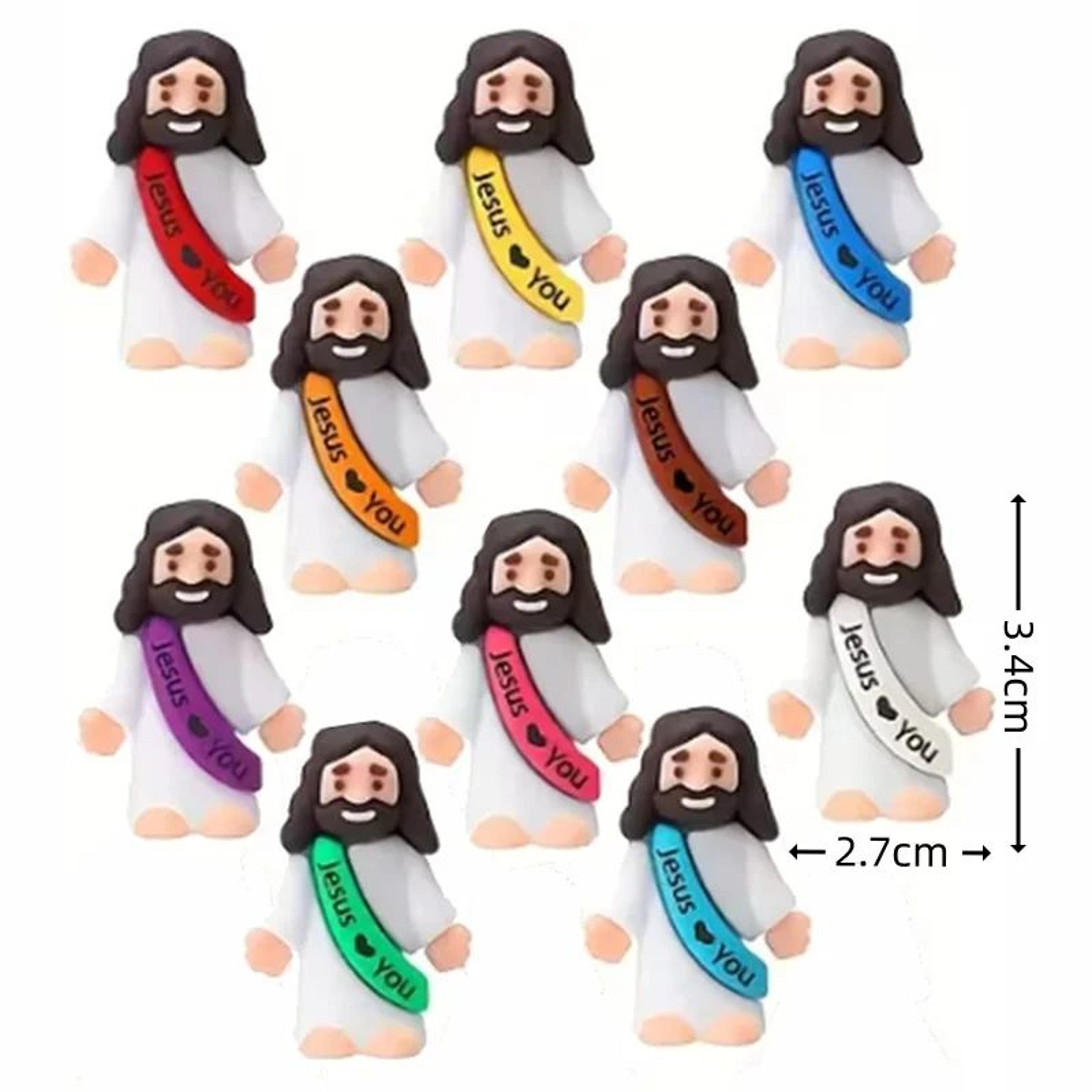 Mini Jesus Figurines Set  Jesus Loves You Christian Gifts And Holiday Decorations 12