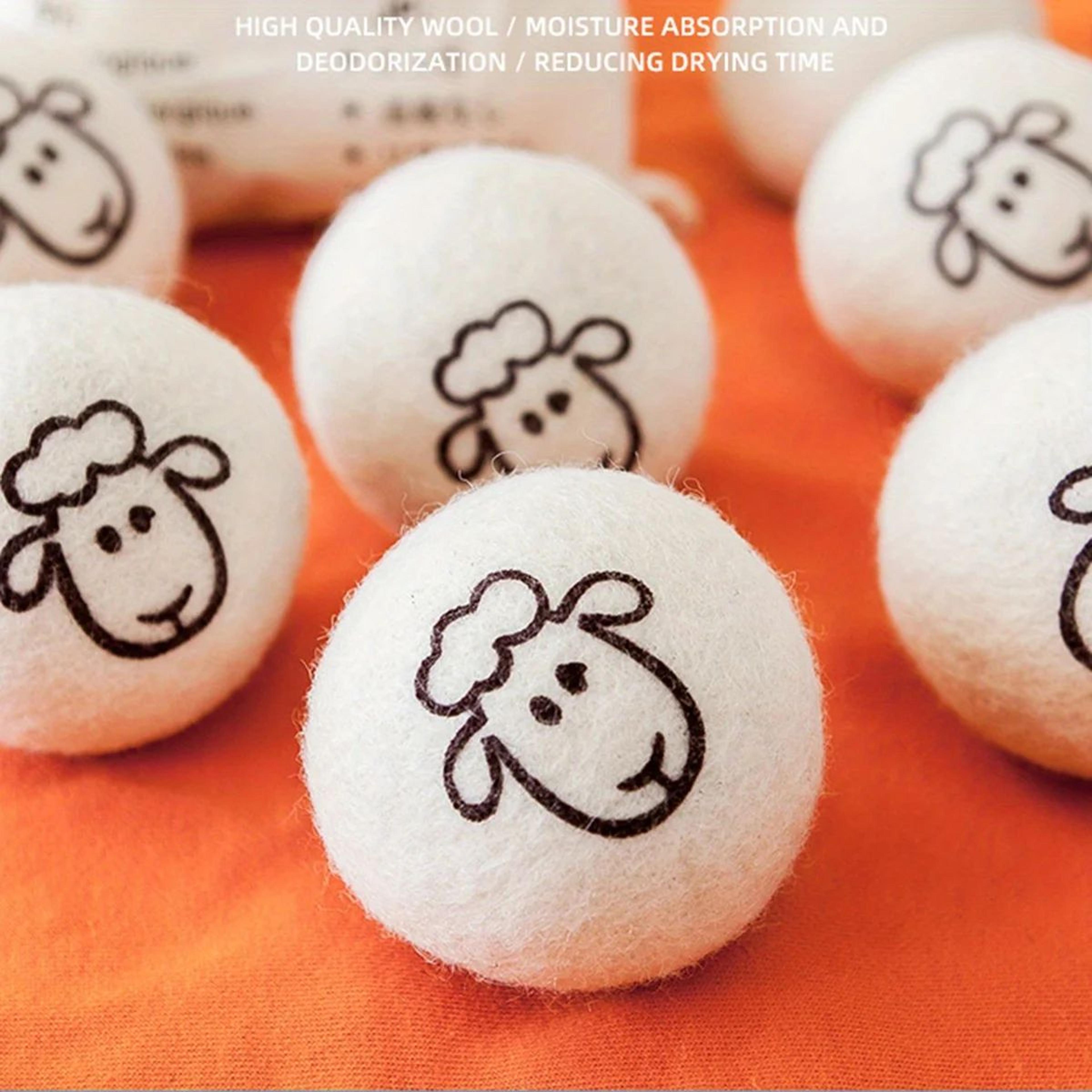 Reusable Wool Dryer Balls  Natural Fabric Softener And Wrinkle Reducer 2