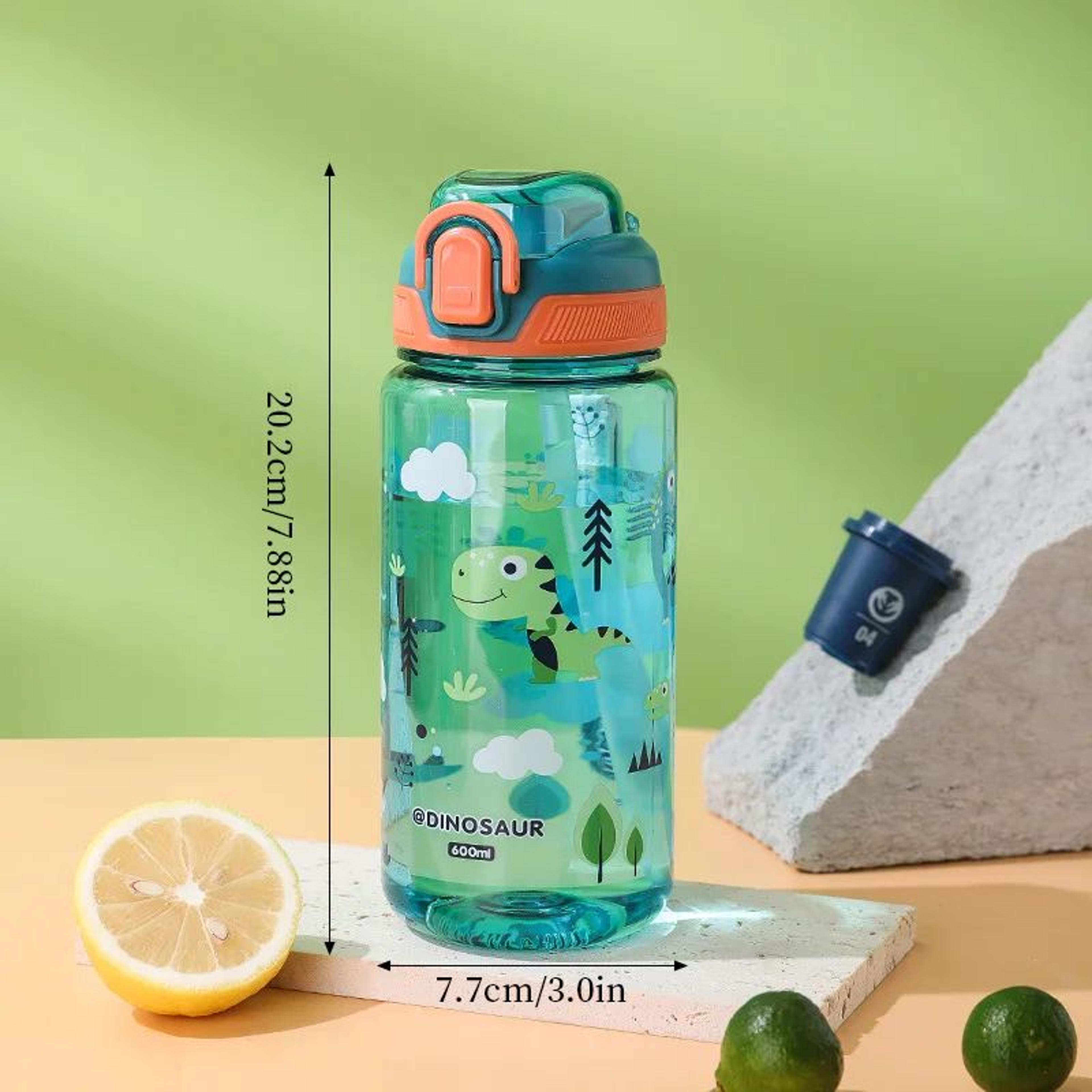 600ml Cartoon Animal Kids Water Bottle With LeakProof Safety Lock And Straw 7