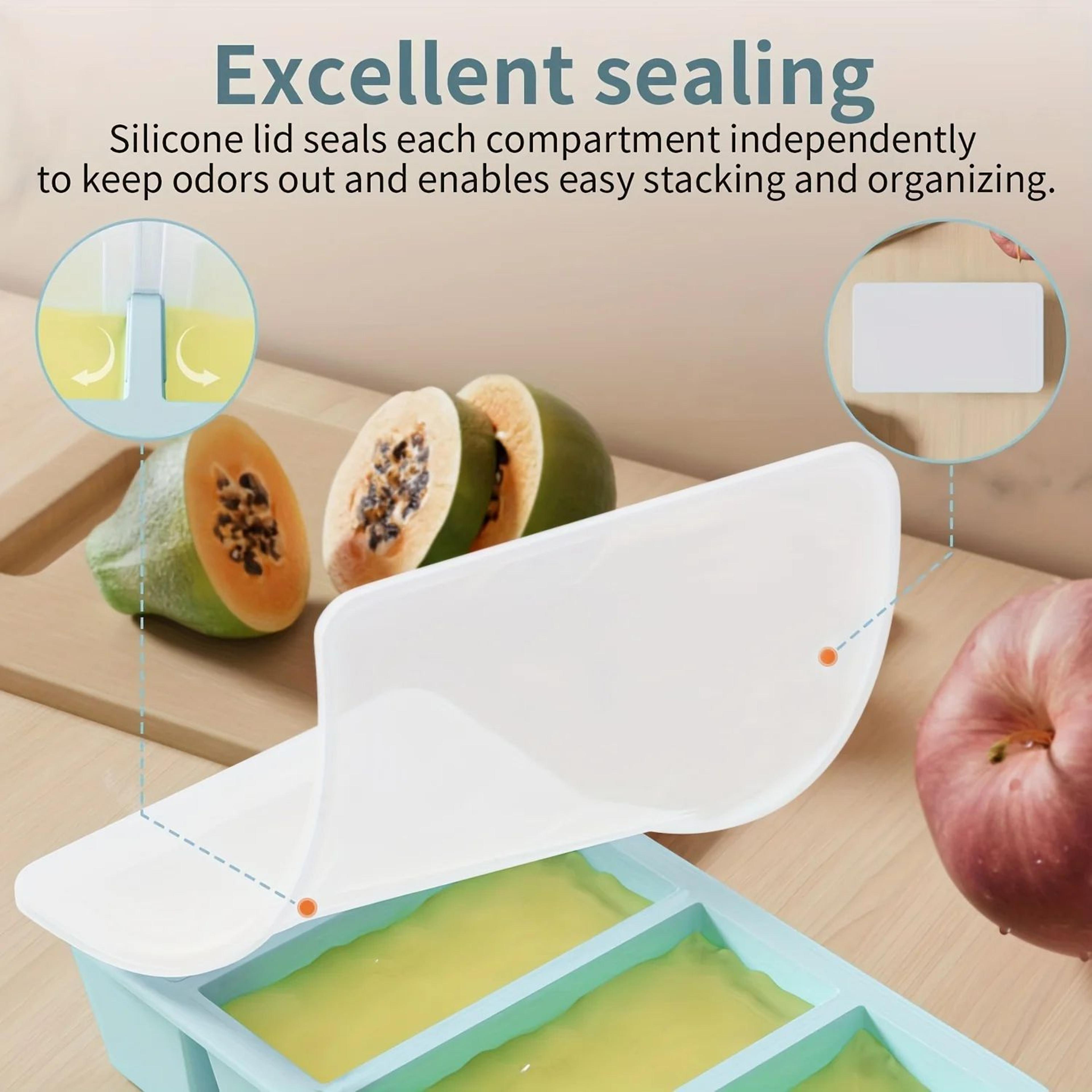 Large Rectangular Ice Cube Mold With Lid  Stackable Long Ice Cube Tray For Bottles 5