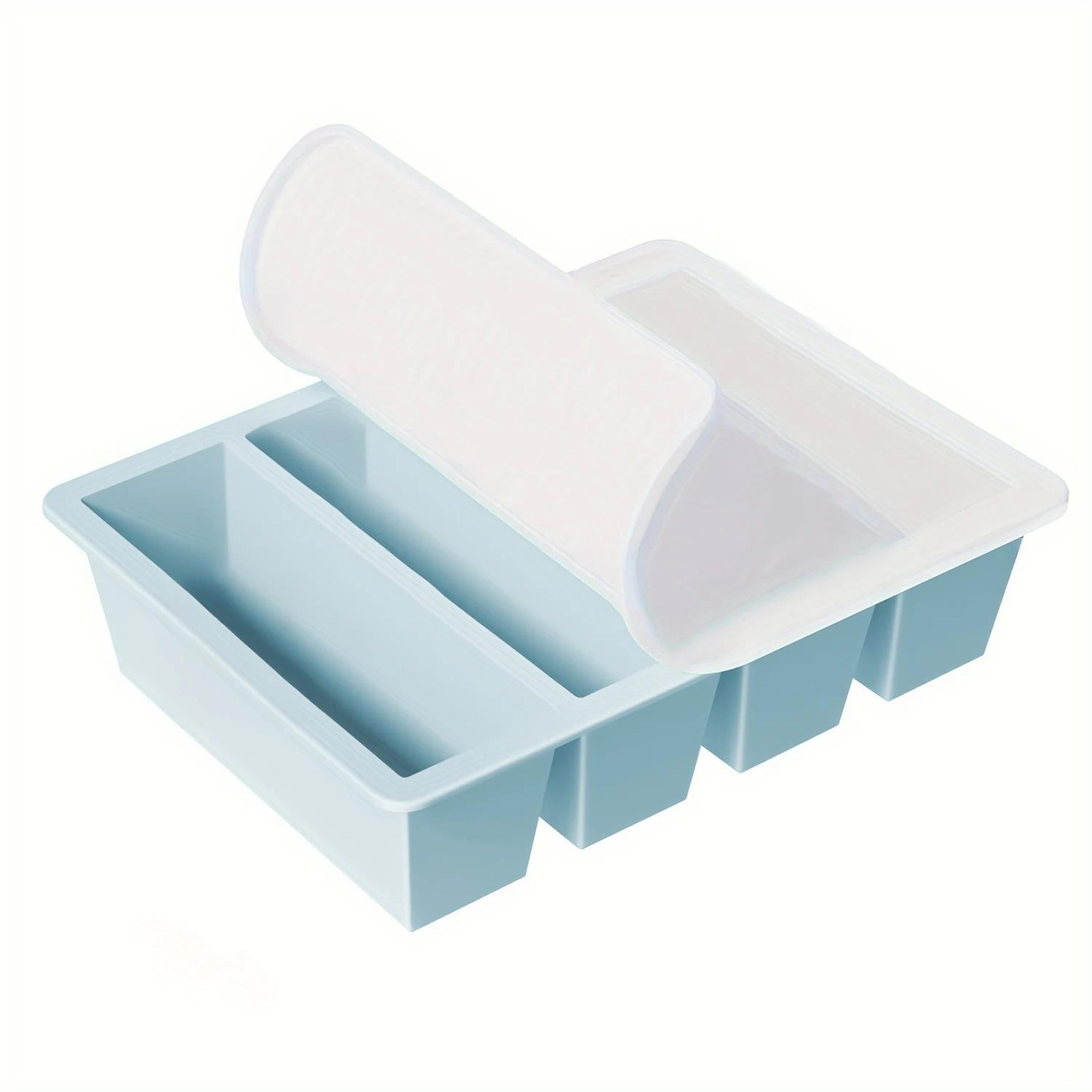Large Rectangular Ice Cube Mold With Lid  Stackable Long Ice Cube Tray For Bottles 10