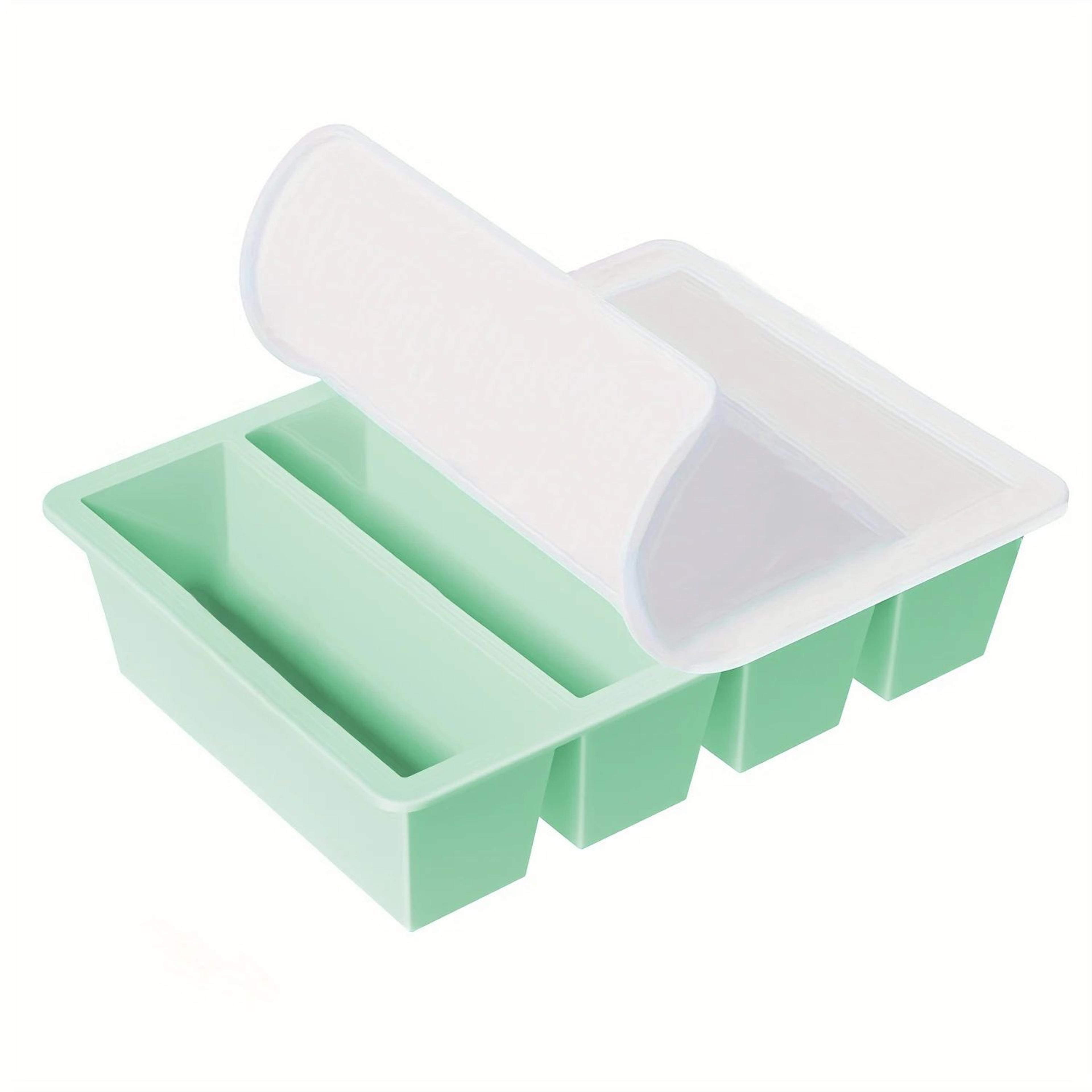 Large Rectangular Ice Cube Mold With Lid  Stackable Long Ice Cube Tray For Bottles 11