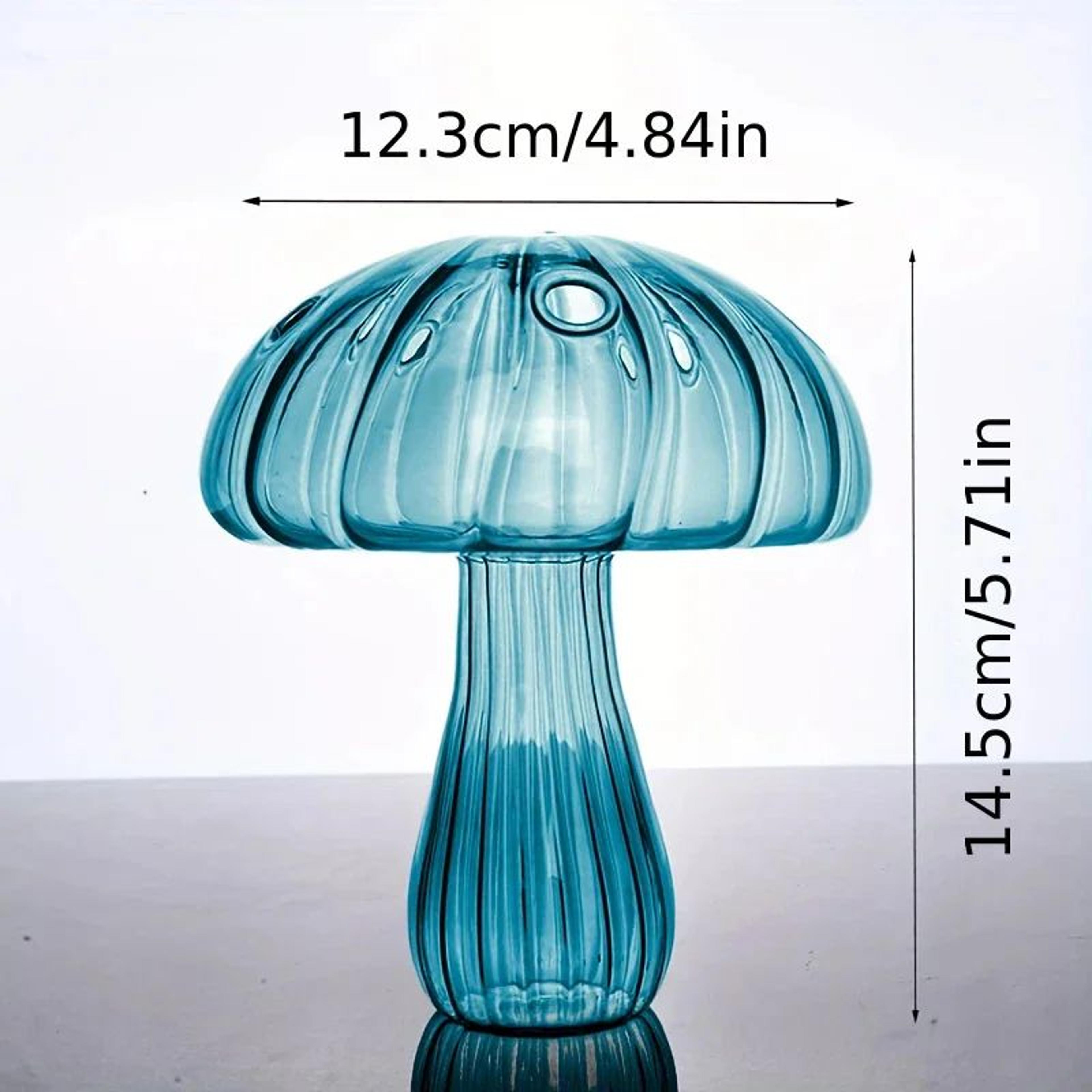 Colorful Glass Mushroom Vase Nordic Hydroponic Flower And Plant Decor 6