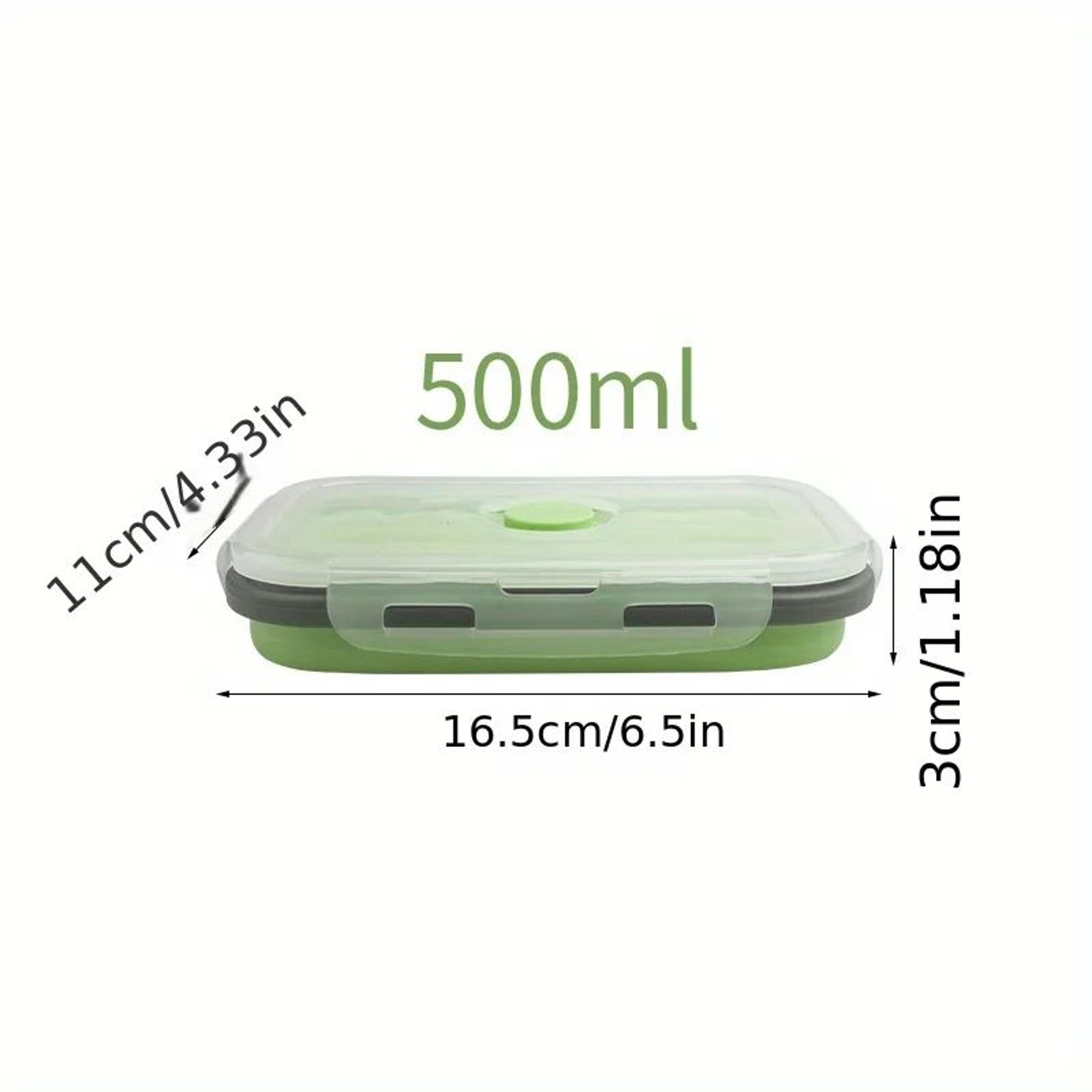 Collapsible Silicone Food Storage Container  Stackable Microwaveable Lunch Box 6