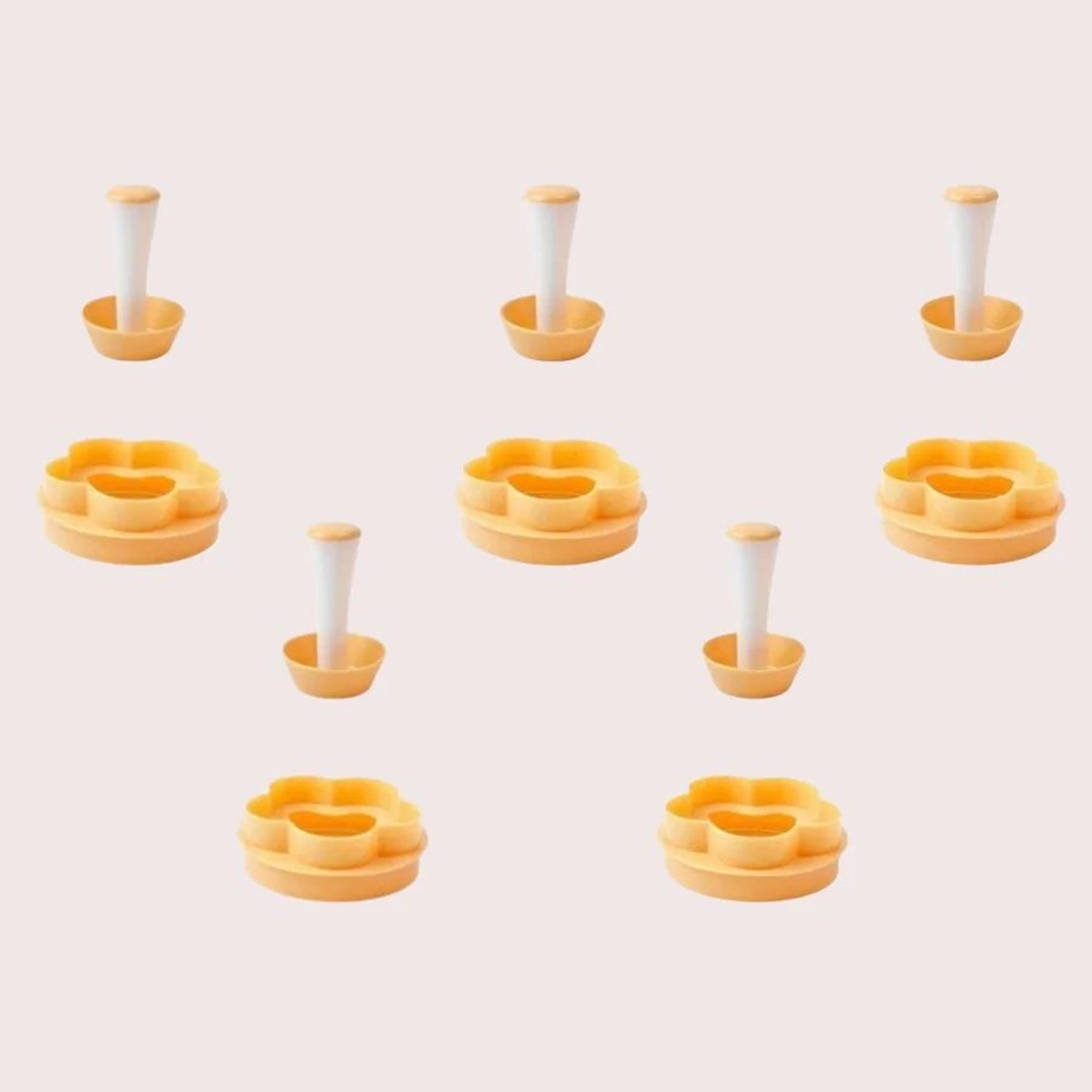 Flower Pastry Cutter And Dough Tamper Set For Tarts Pies And Cookies 6