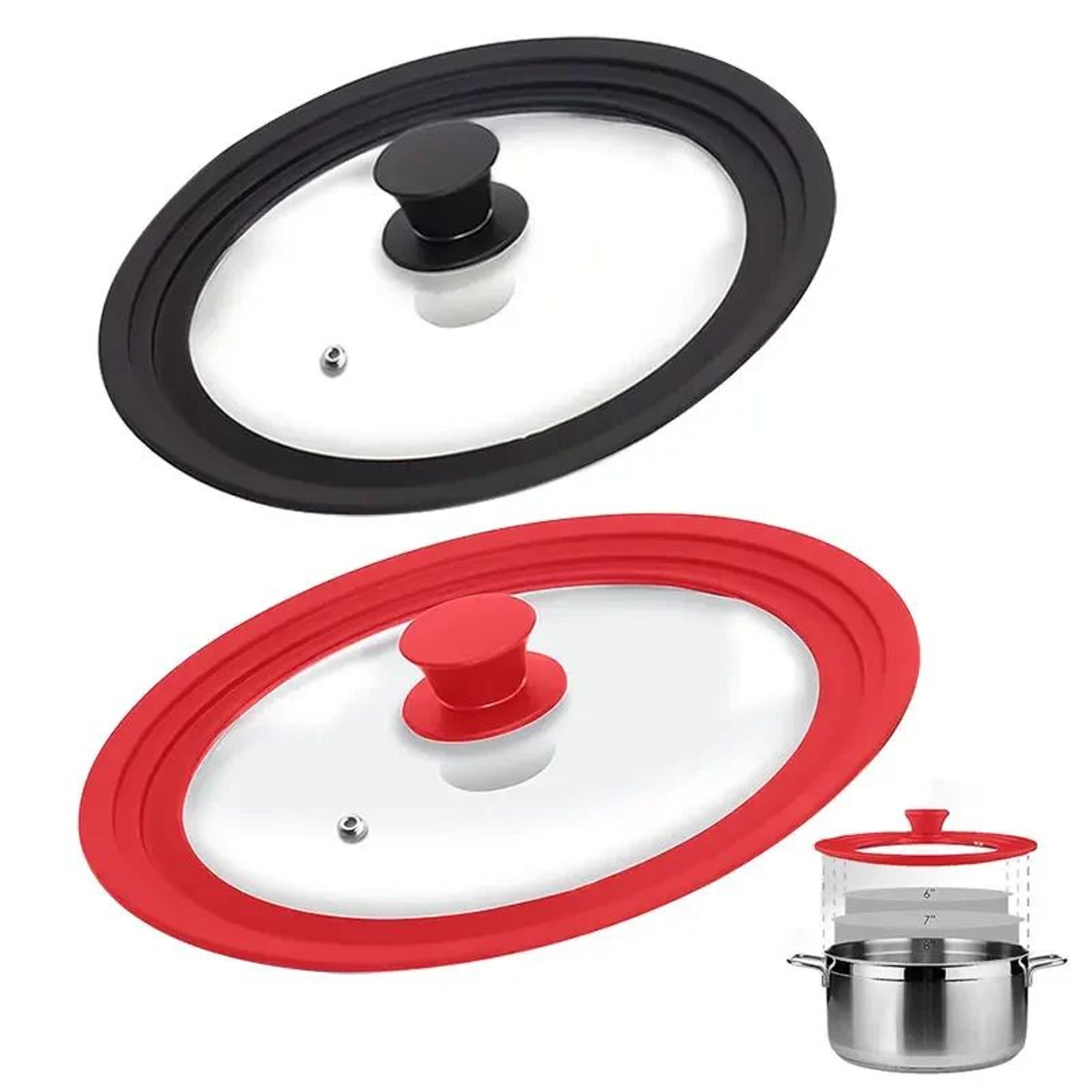 Universal Silicone Glass Pan Lid For Pots Pans And Skillets 1632cm 3
