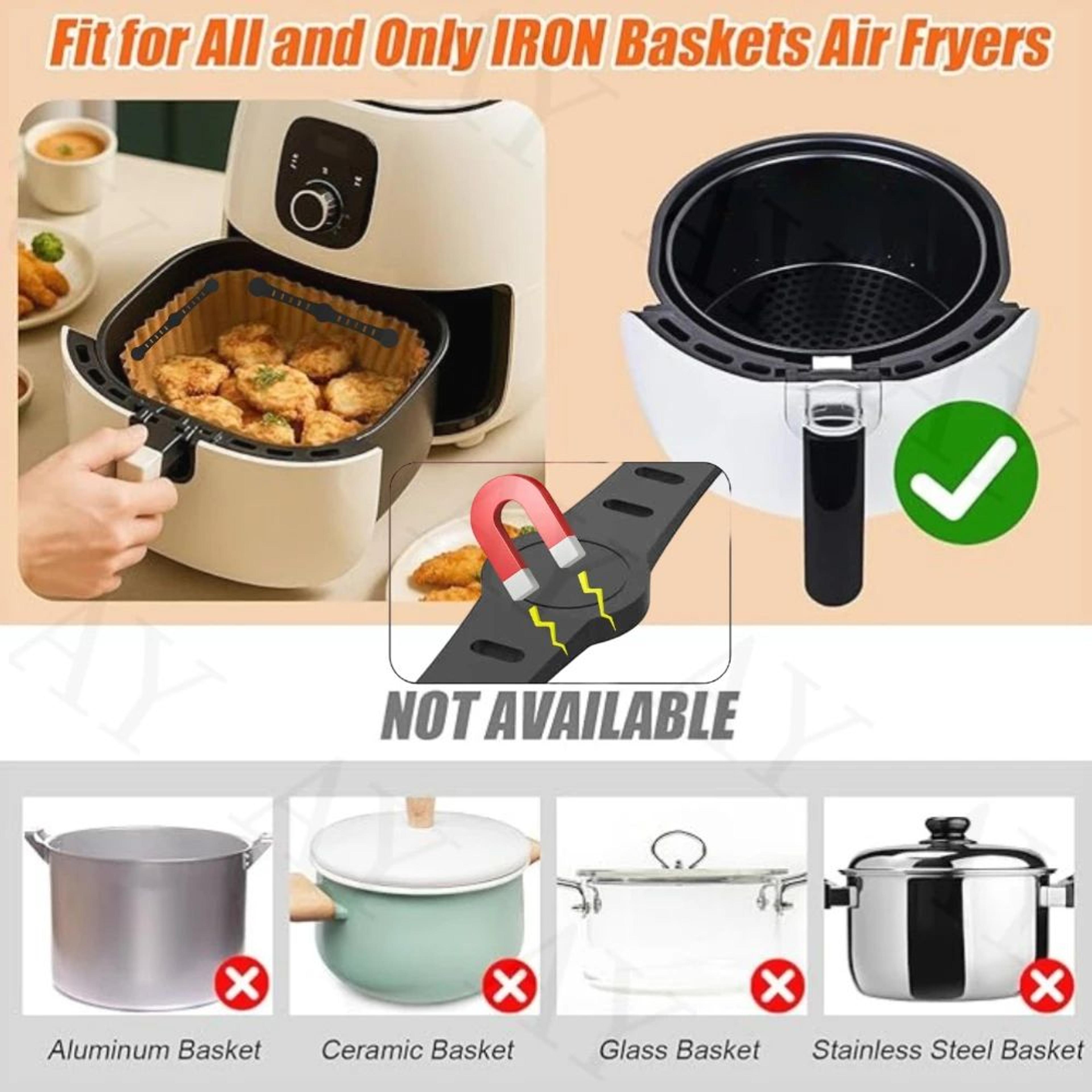 4PCS Silicone Air Fryer Magnetic Liner Clips For Parchment Paper 5