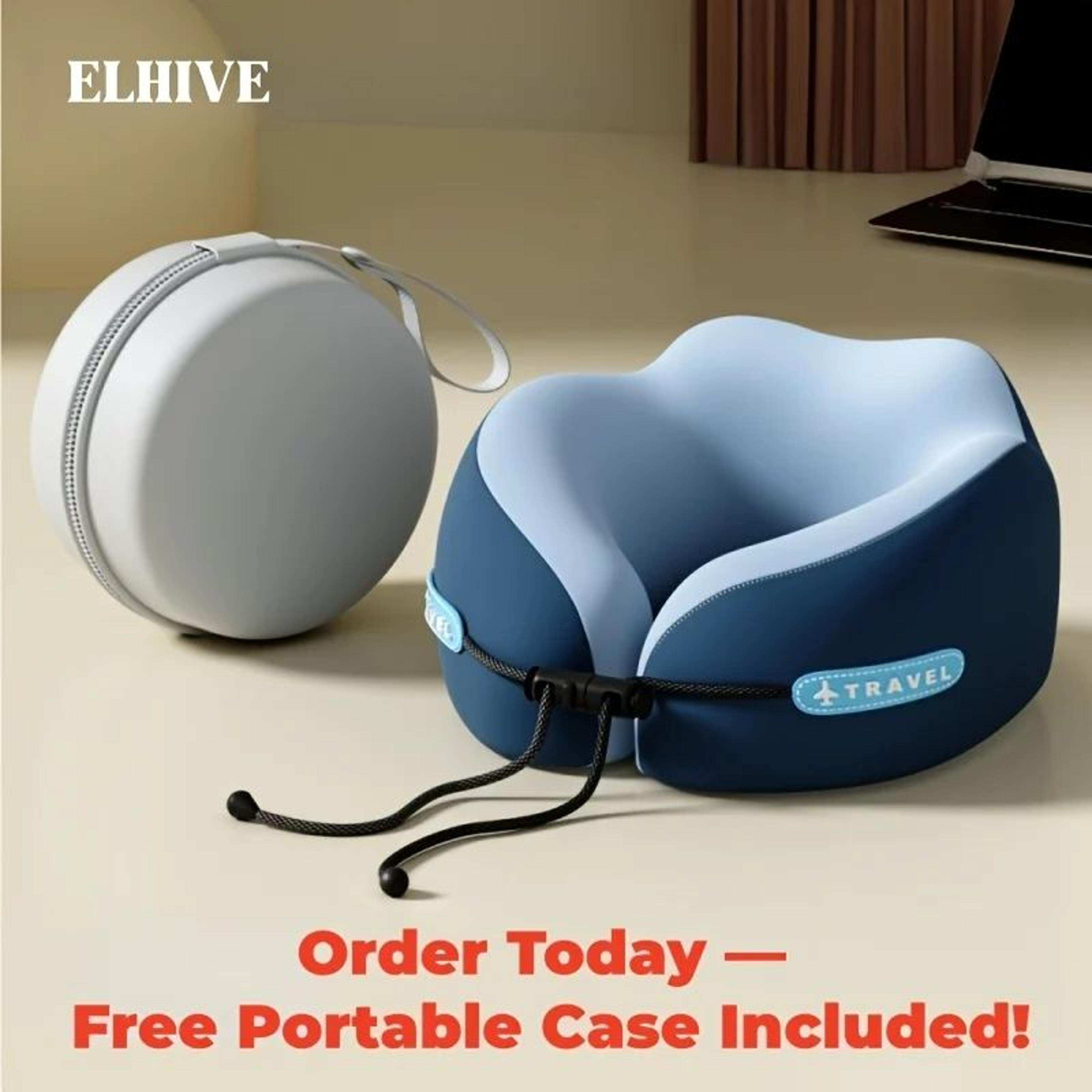 UShaped Memory Foam Travel Neck Pillow For Airplane And Car Neck Support 9