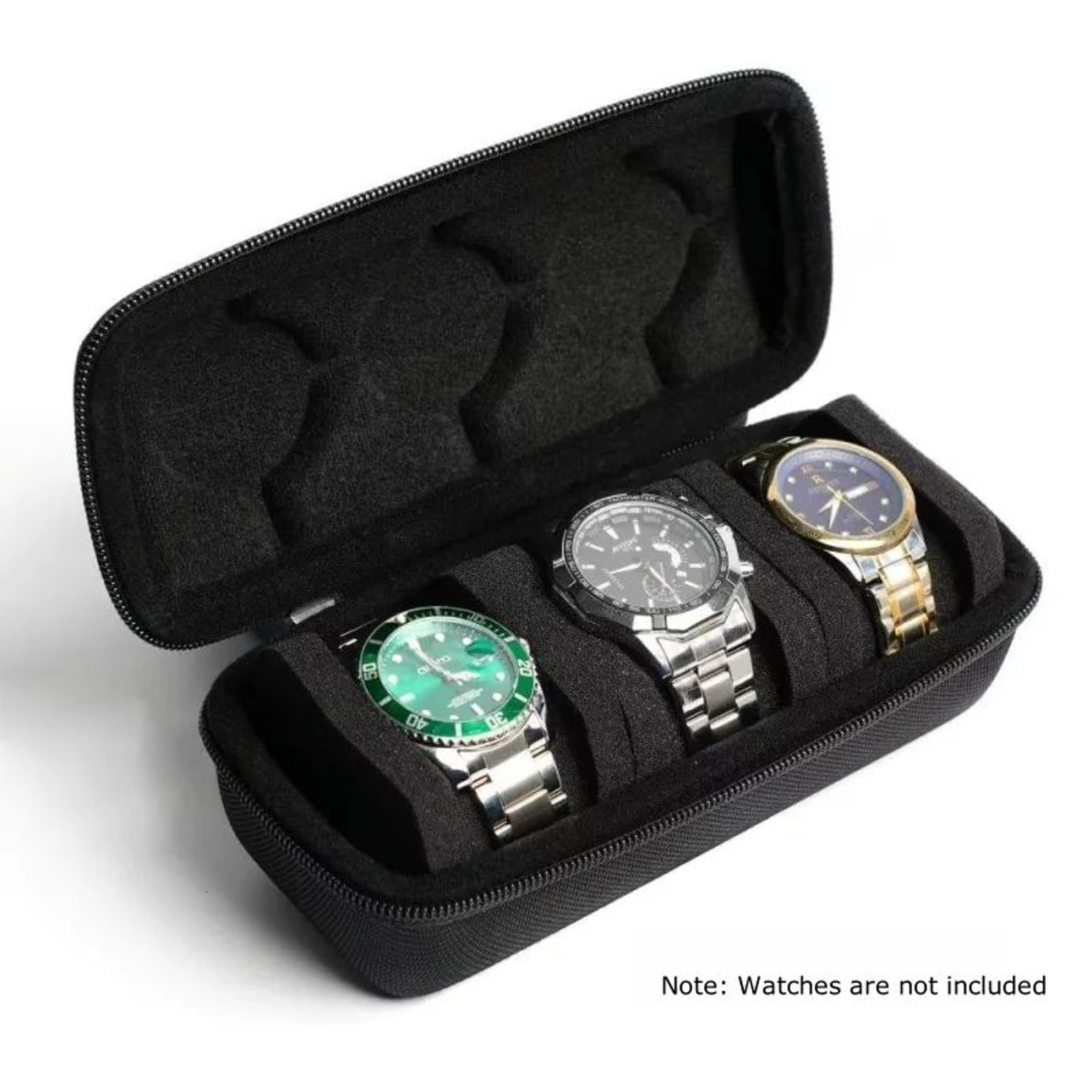 3Slot Hard Shell Watch Travel Case Organizer 2