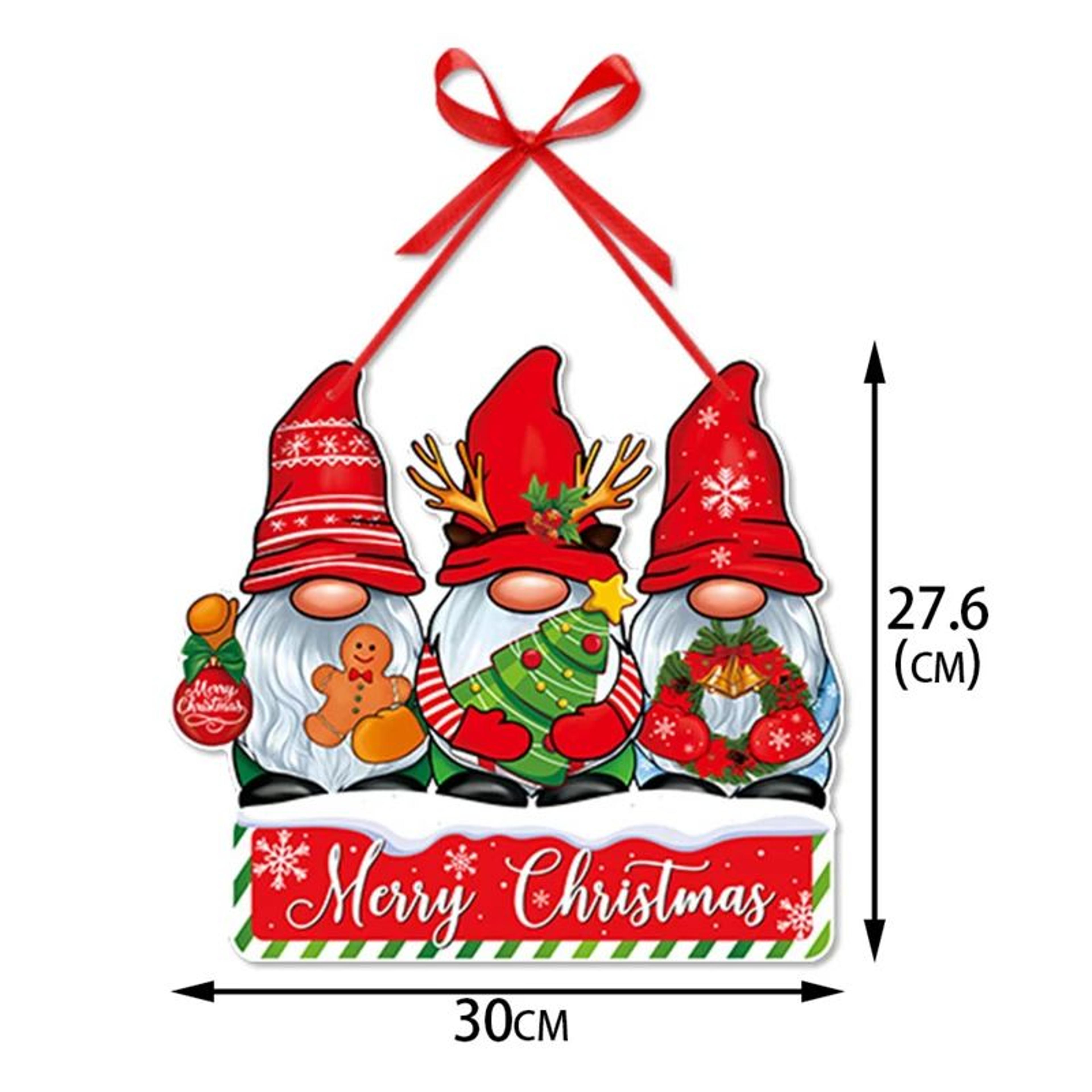 Christmas Door Hanger Santa Claus Snowman Holiday Hanging Ornament 10