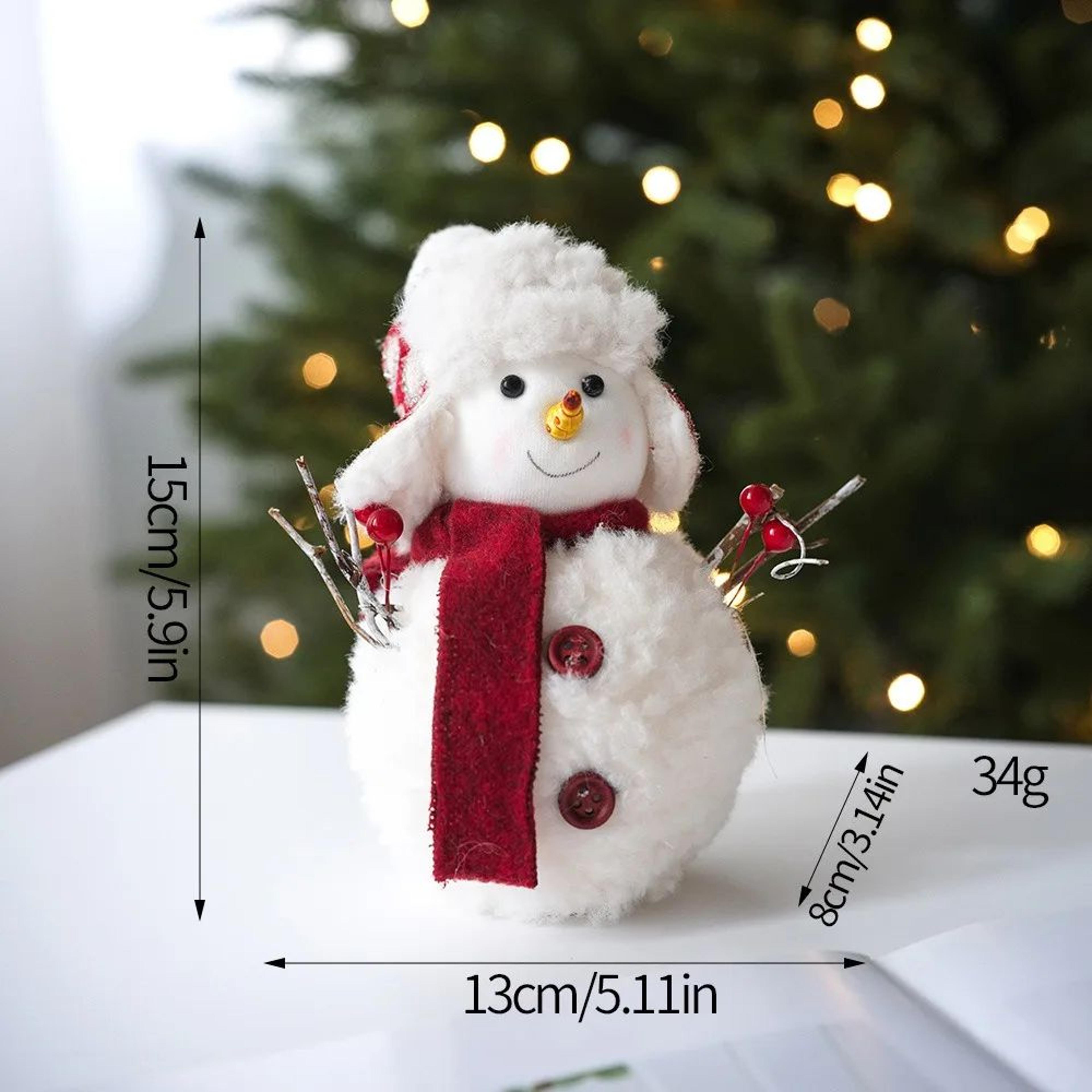 Plush Knitted Christmas Snowman Ornament  Cute Christmas Tree Hanging Pendant 7