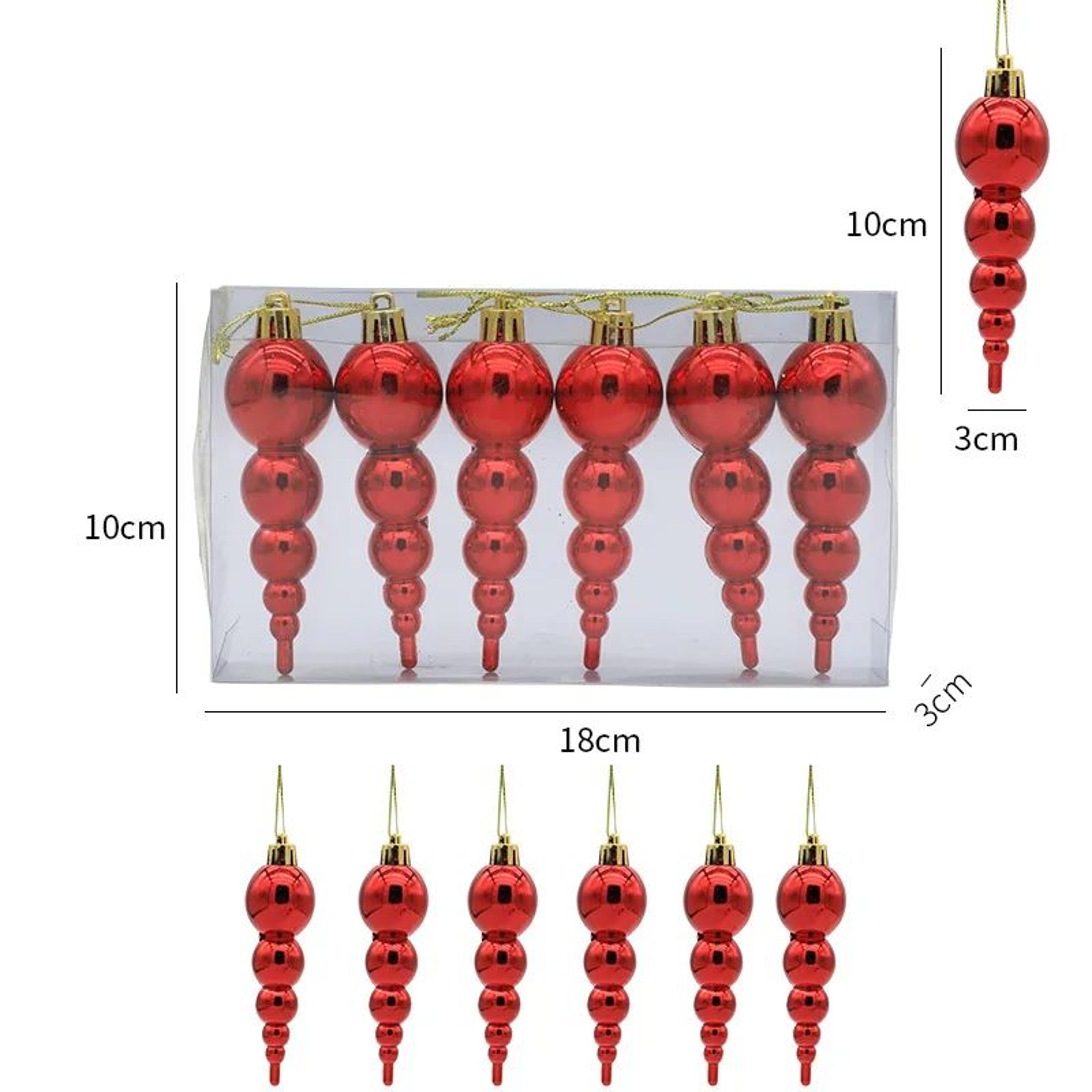 6PCS Velvet Christmas Tree Hanging Ornaments For Holiday Home And Party Decor 2