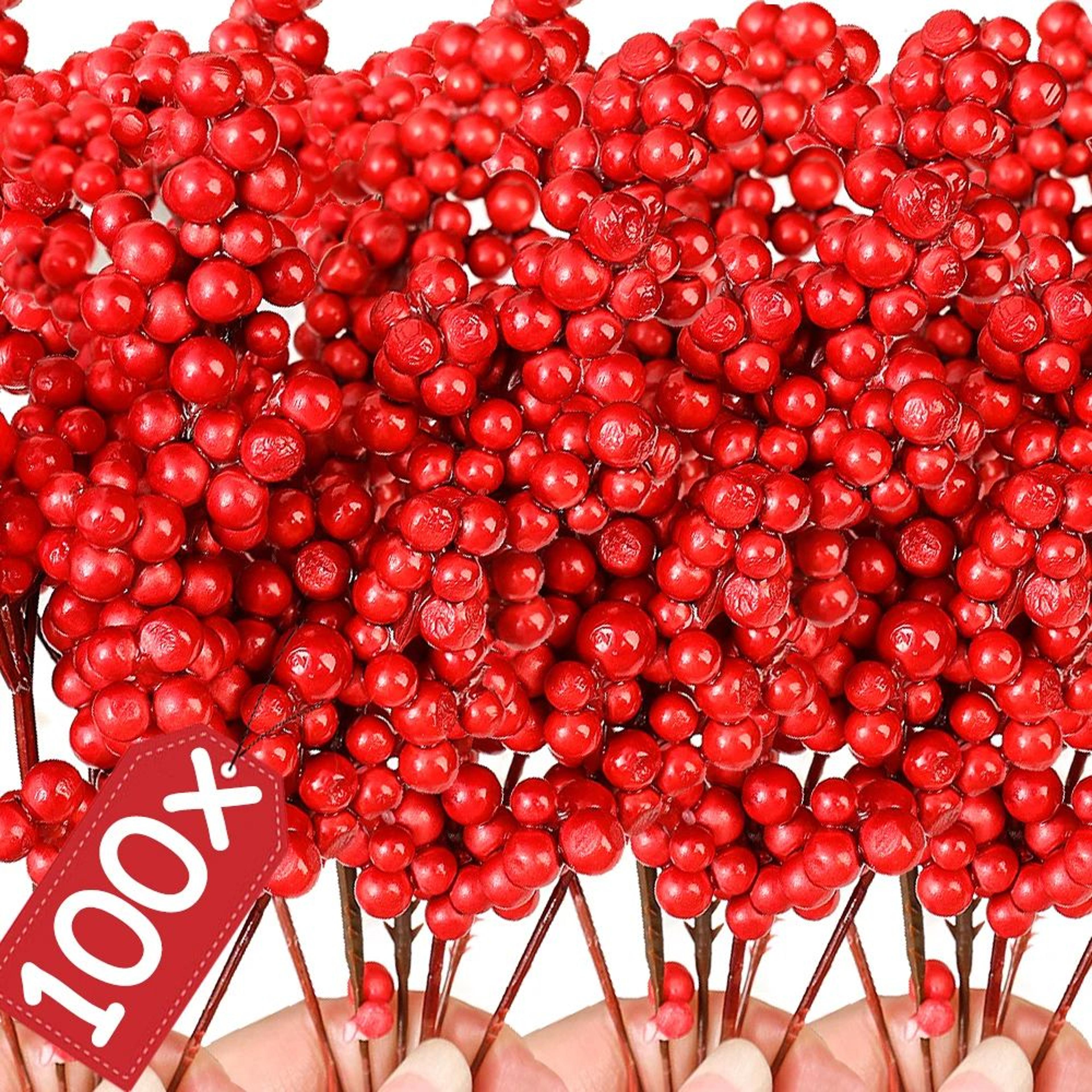 artificial red berry stems christmas wreath diy craft decorations
