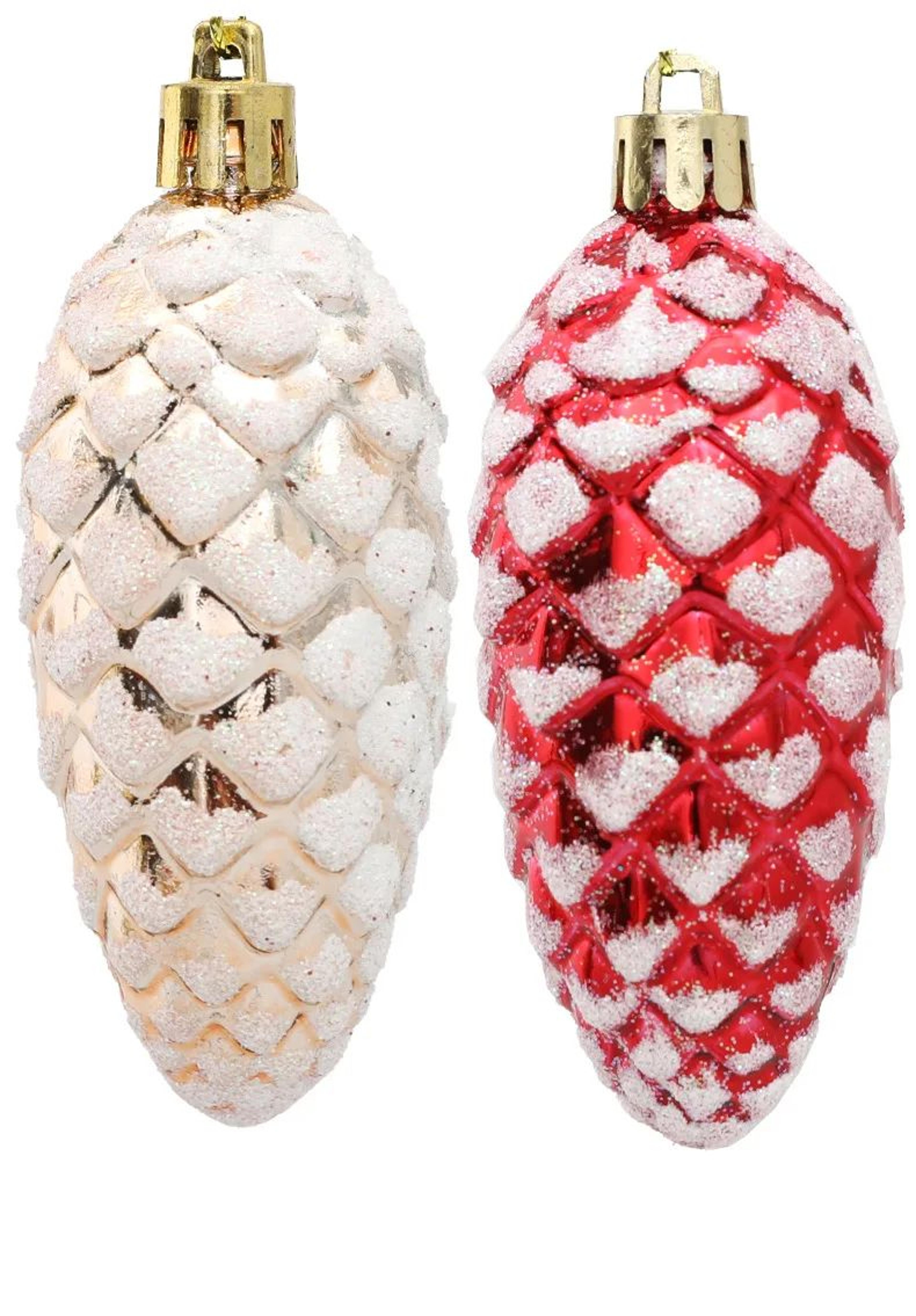 5PCS Painted Pine Cone Christmas Tree Ornaments  Festive Hanging Holiday Decor 2