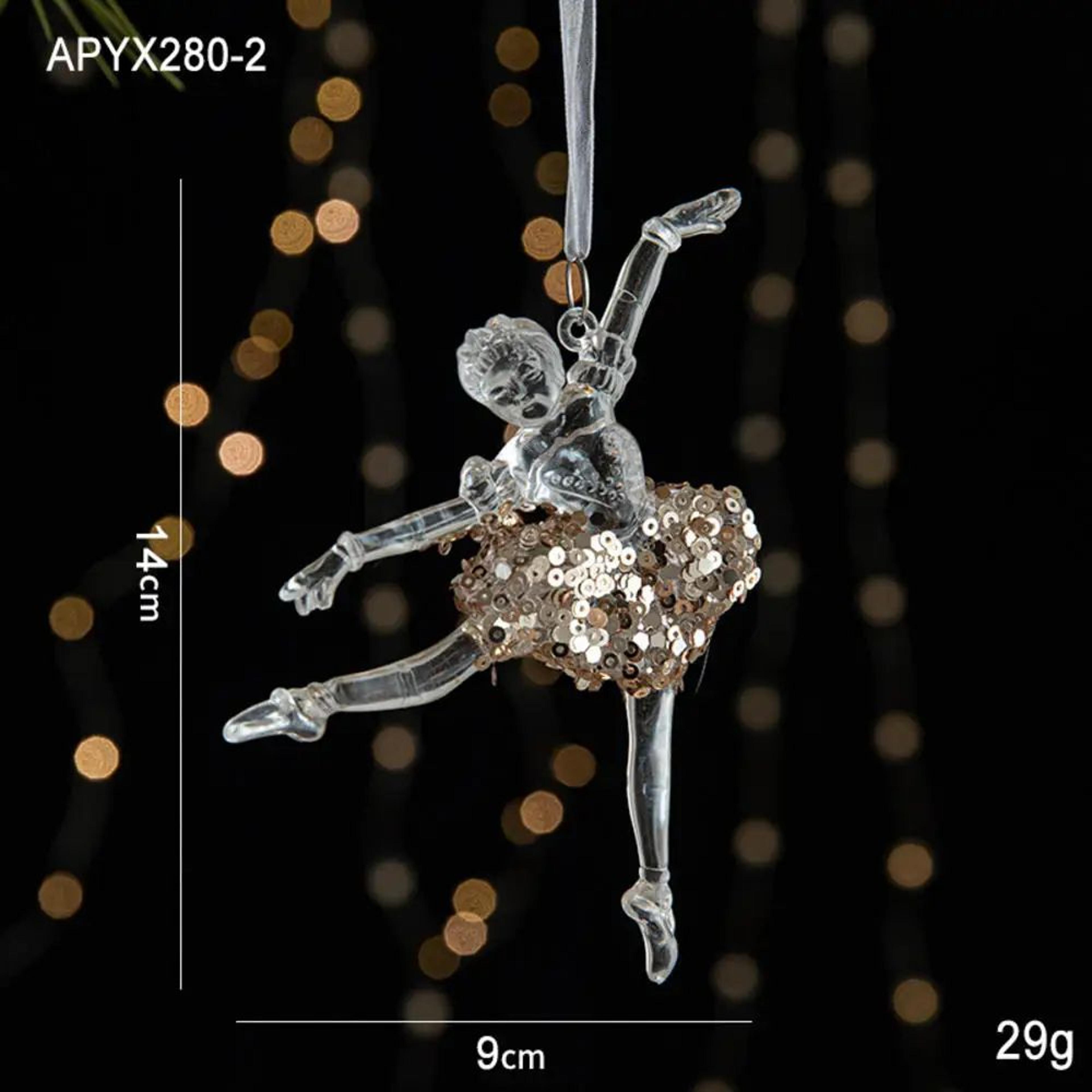 White Christmas Tree Hanging Ornaments  Snowflake Angel Deer Holiday Pendants 1