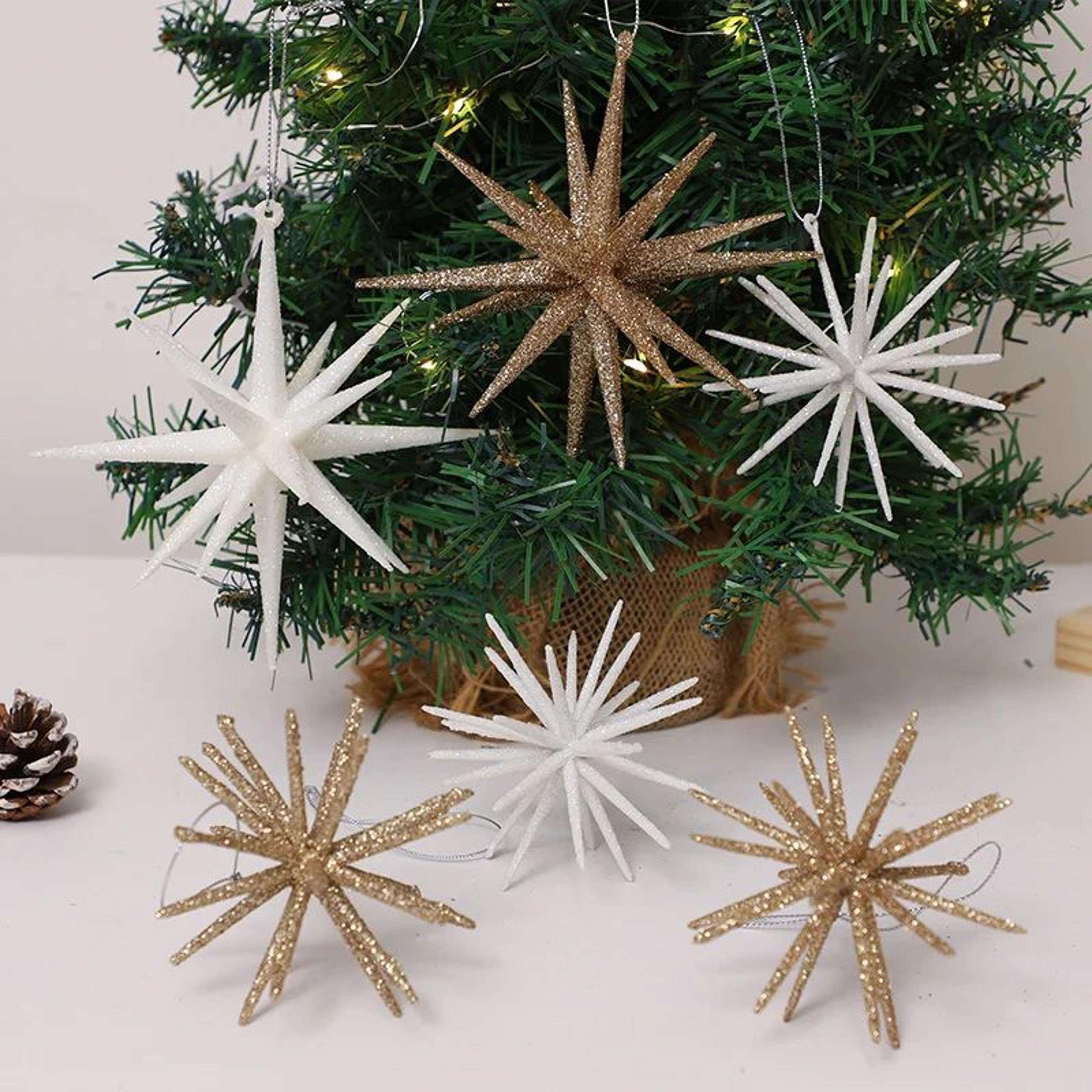 Glitter Exploding Star Christmas Ornament  Hanging Star Tree Decoration 5