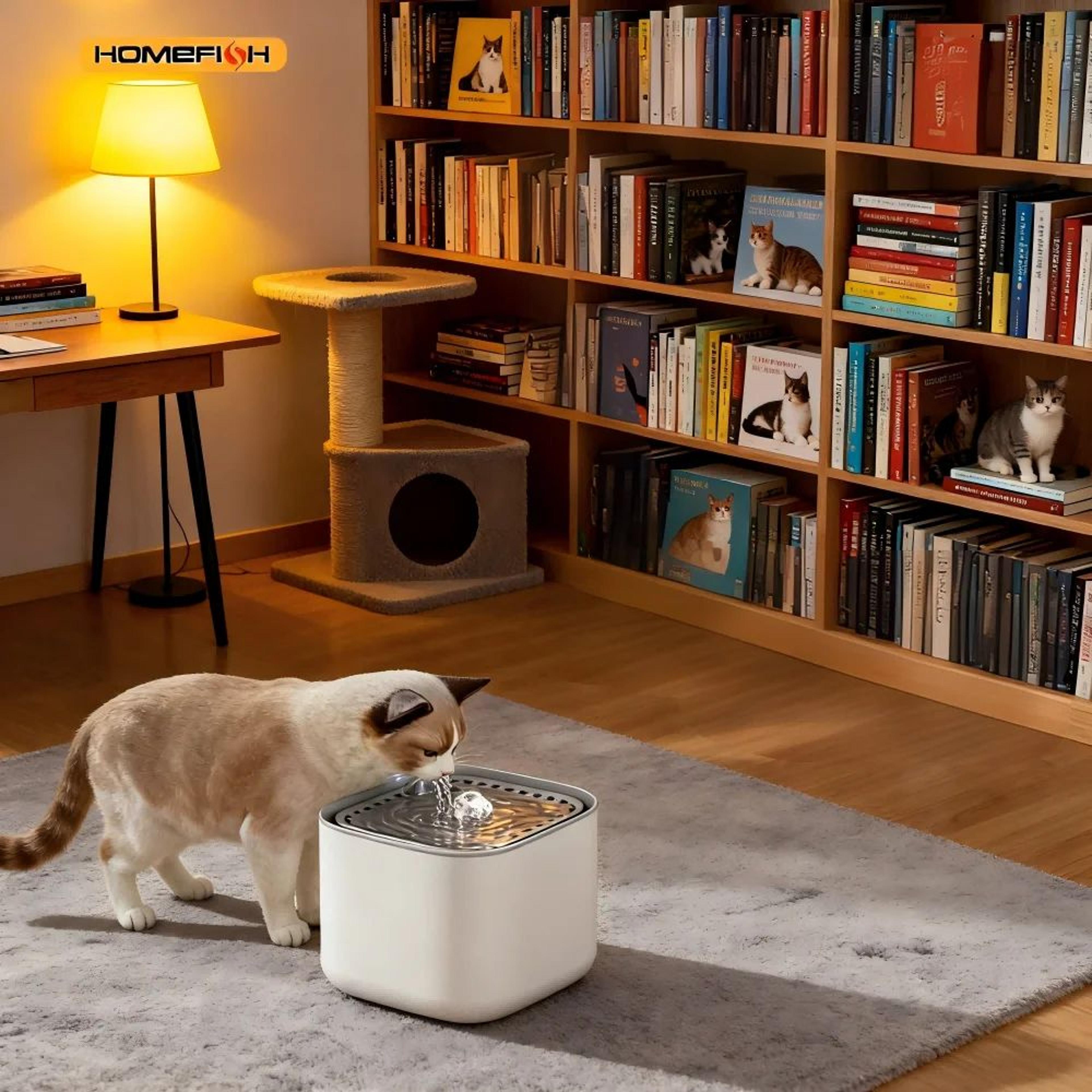 3L Quiet Cat Water Fountain With Recirculating Filter And USB Power 2
