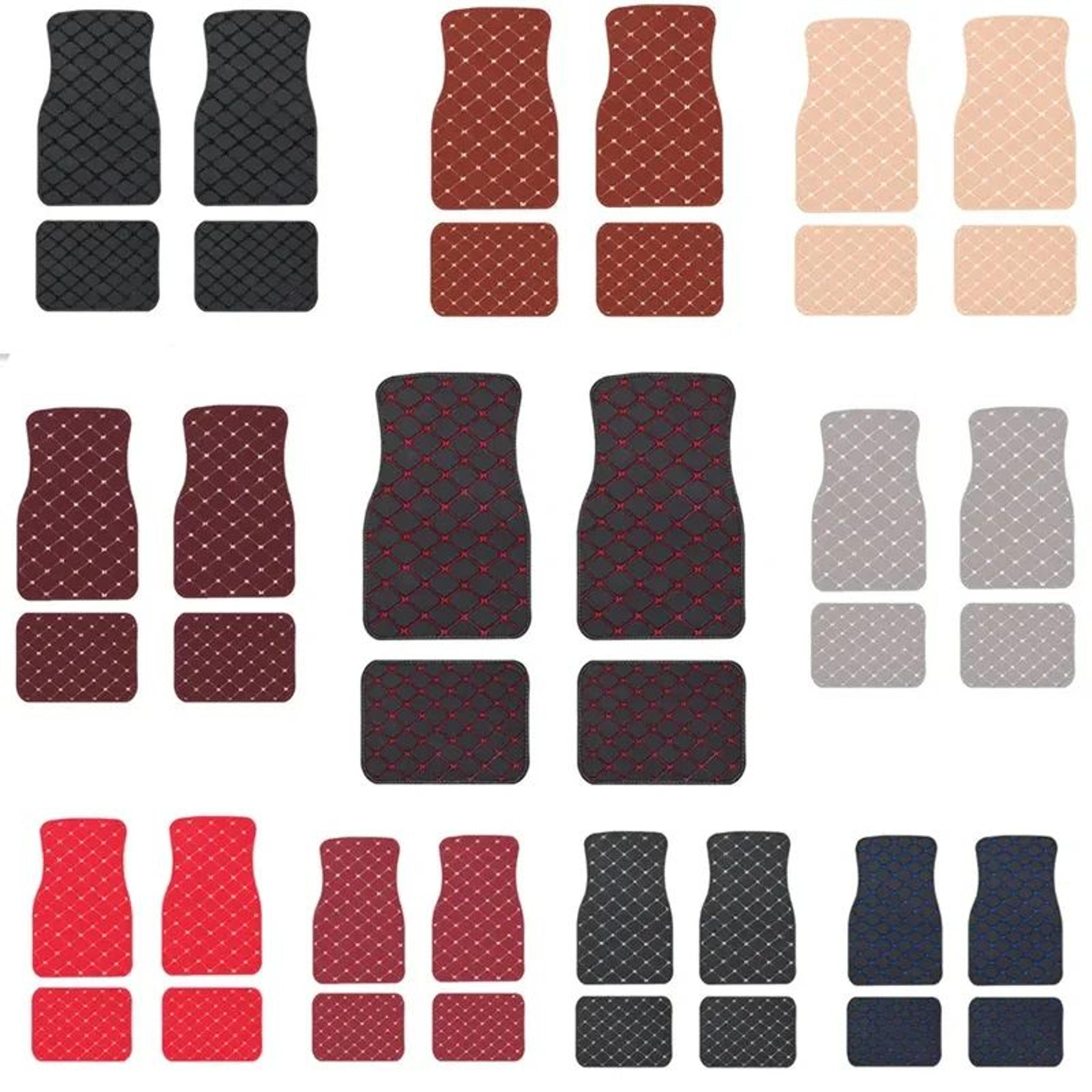 4PCS Universal PU Leather Waterproof Car Floor Mats Set 2