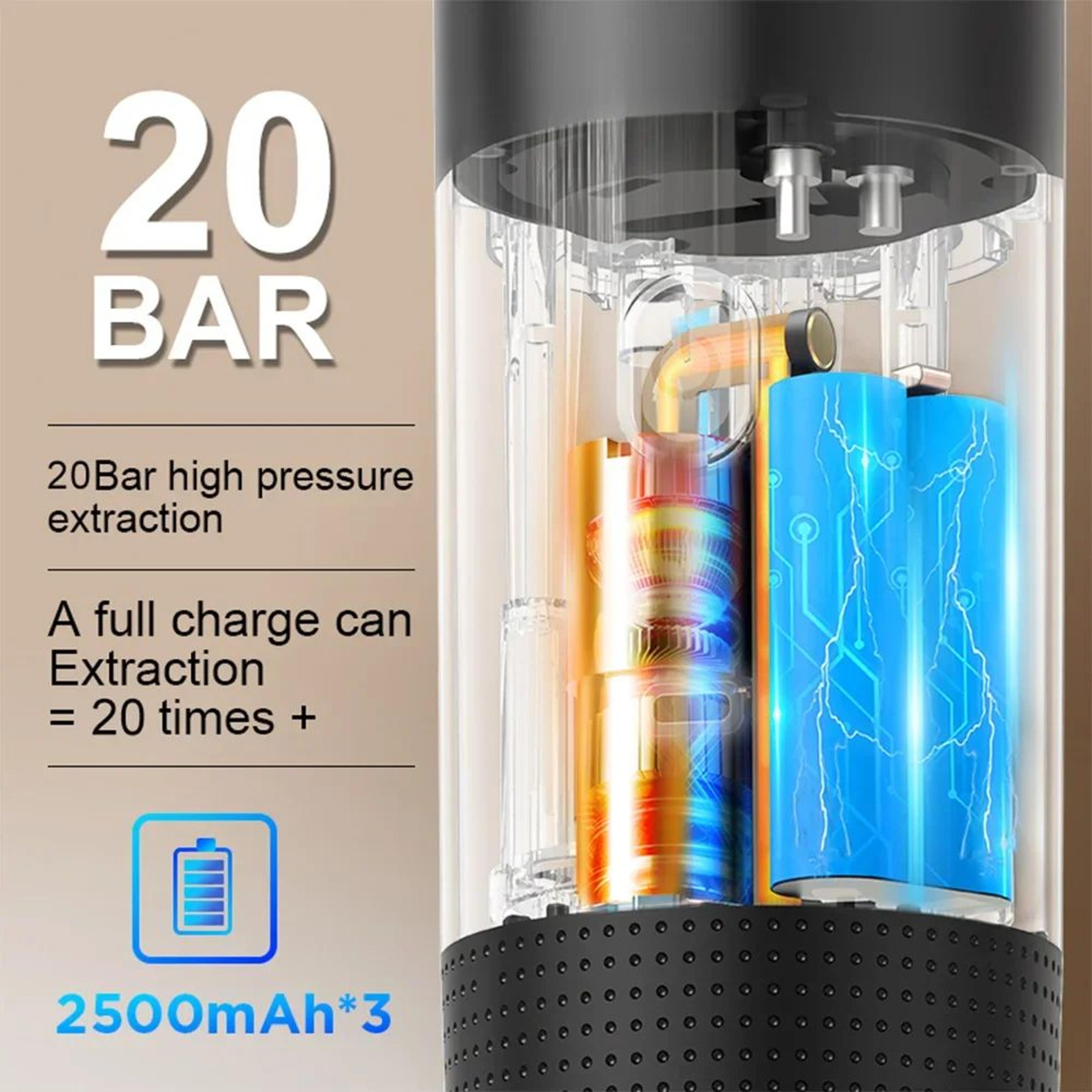 3in1 Portable Espresso Coffee Maker  SelfHeating Rechargeable Travel Brewer 2