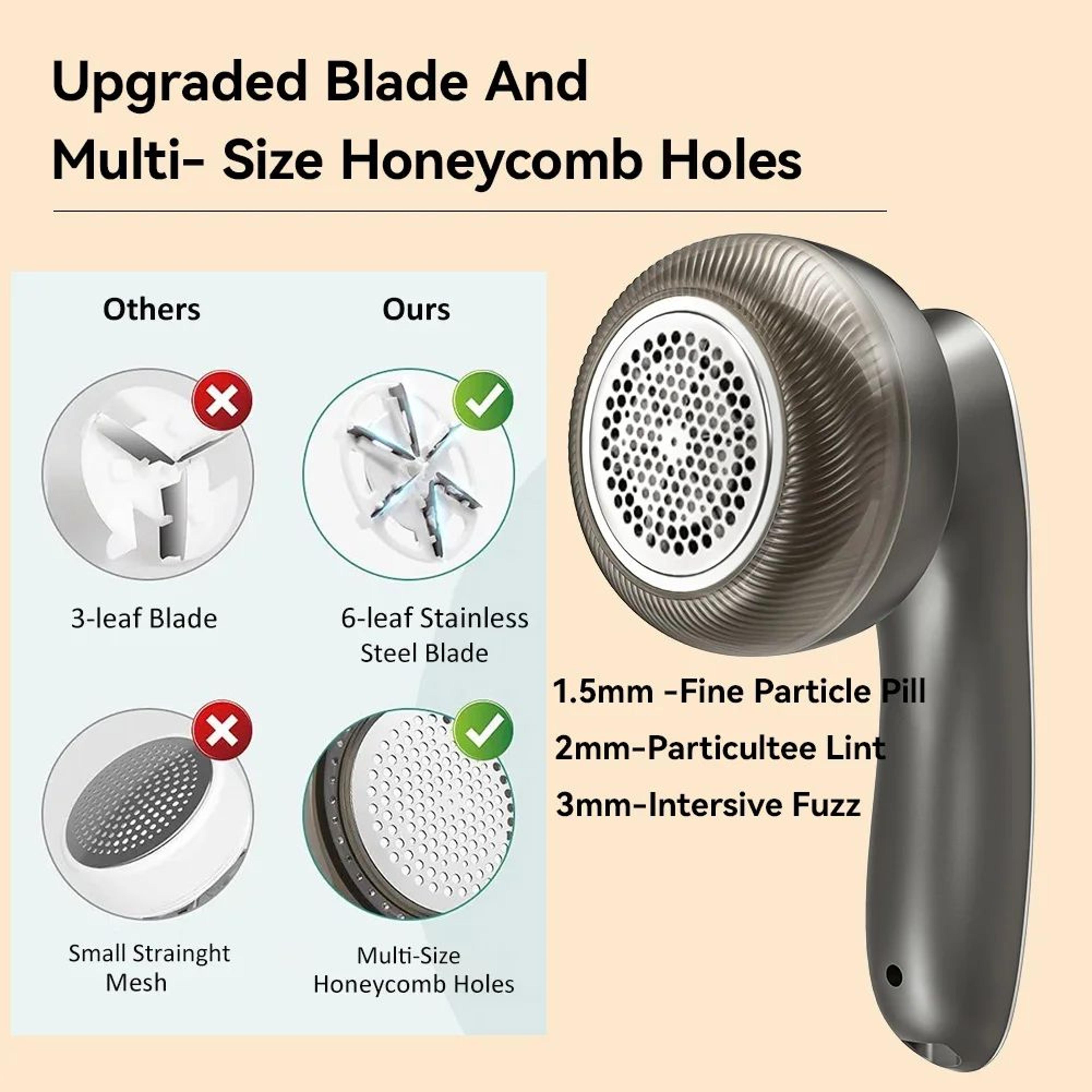 Rechargeable Electric Fabric Shaver With Digital Display Lint Remover 3