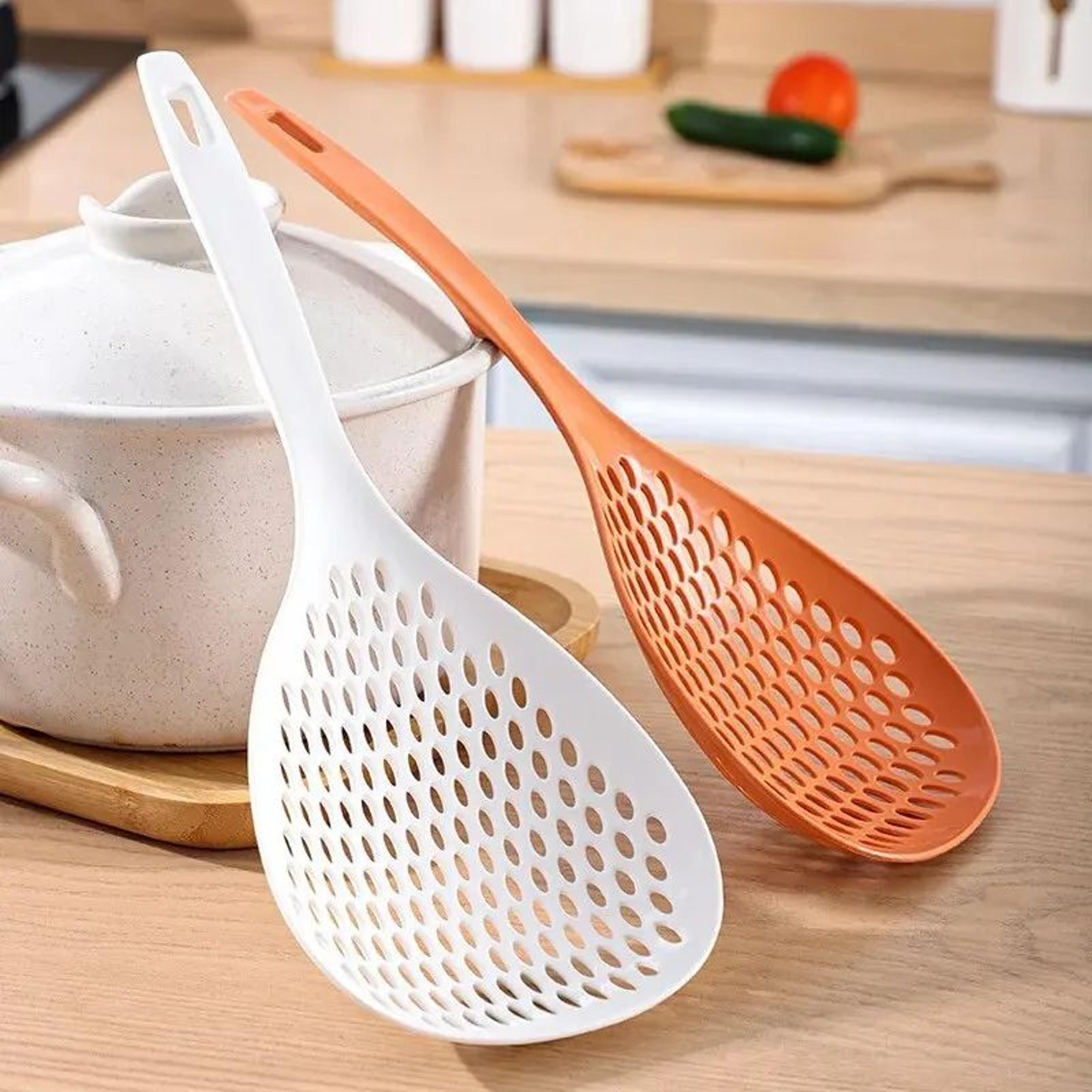 Heat Resistant Large Capacity Strainer Spoon For Dumplings Noodles And Vegetables 1