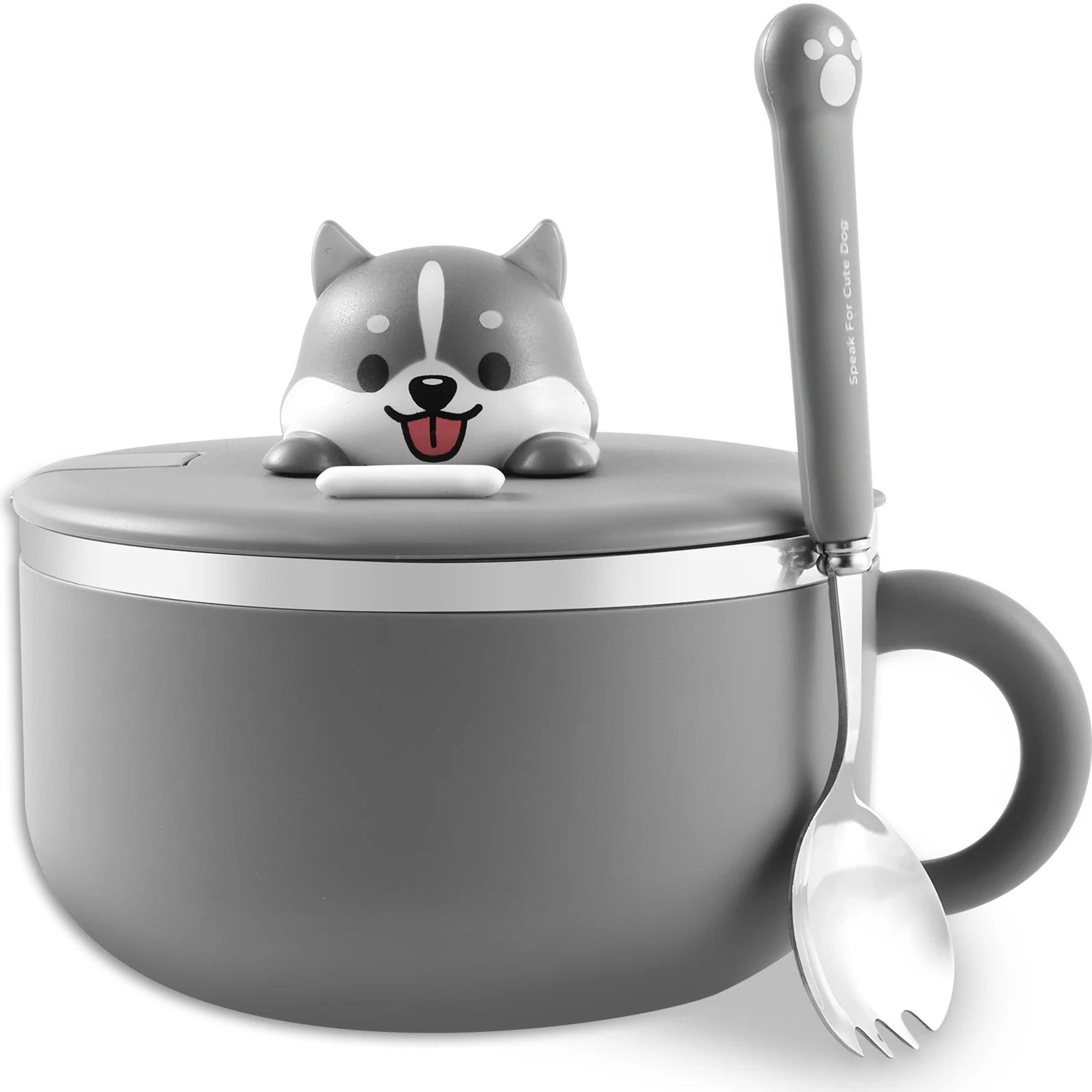 1200ml Insulated Stainless Steel Ramen Bowl With Lid And Spork 7