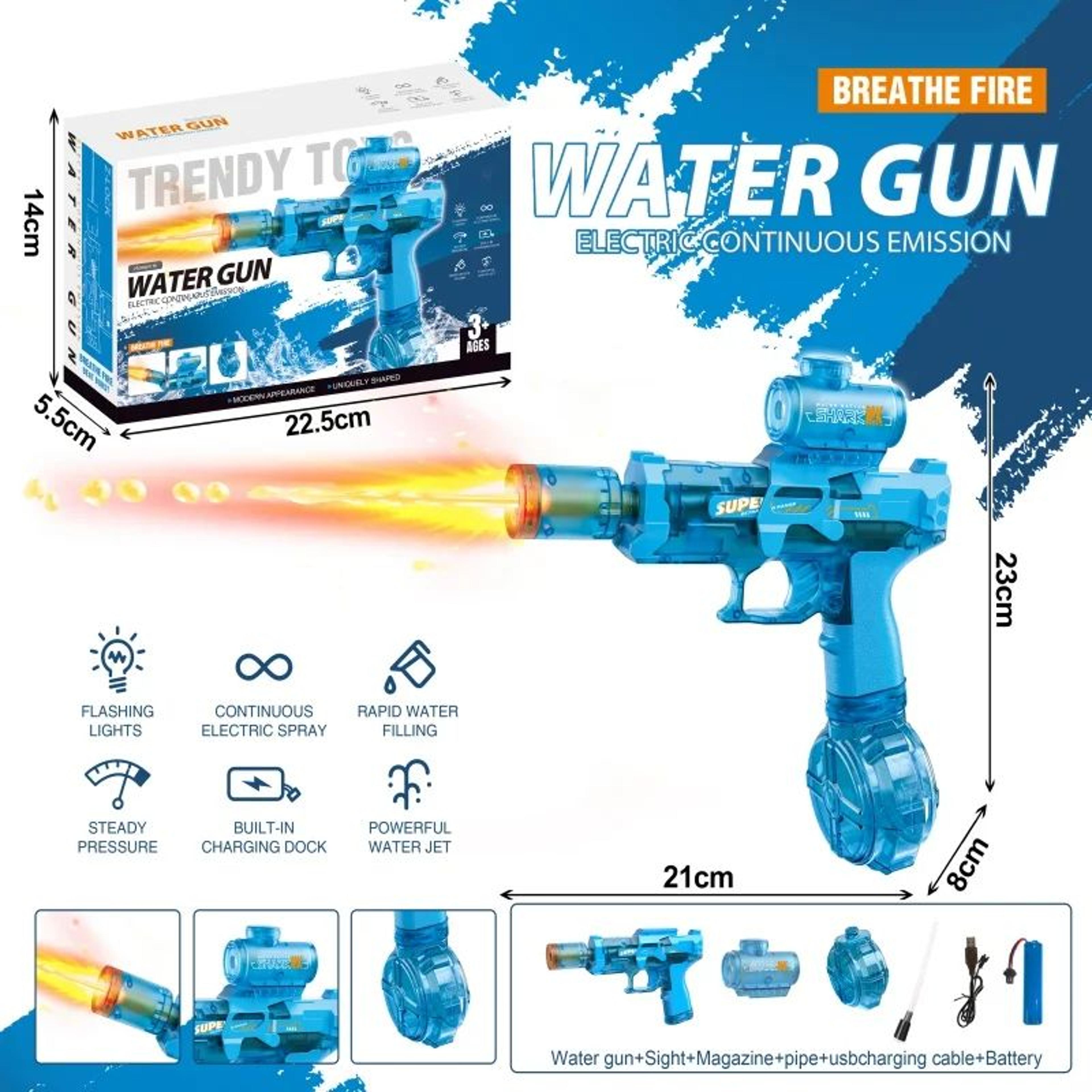 LED Automatic Electric Water Blaster With Sensor Lights For Kids 10