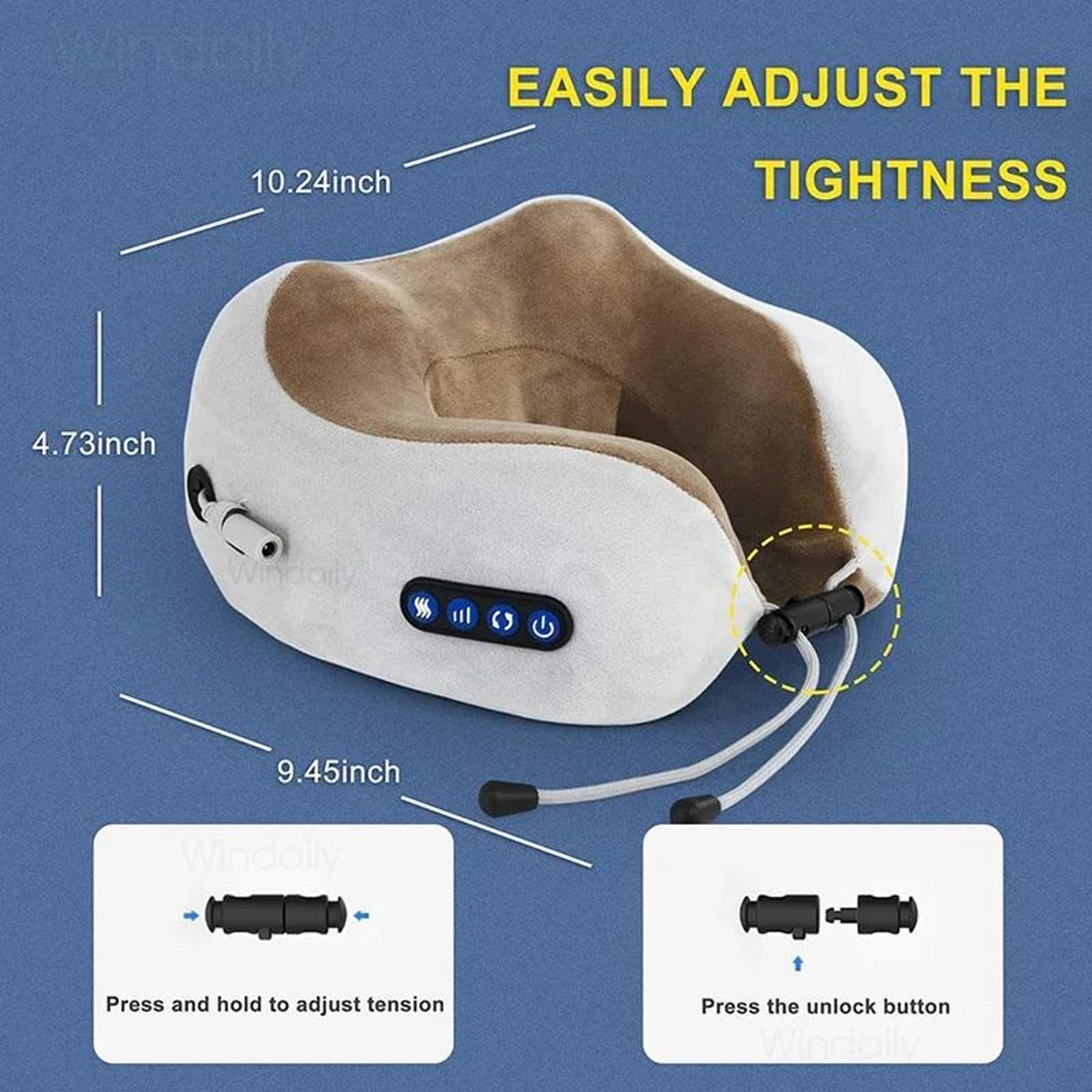 3D Shiatsu Neck Massager With Heat And Vibration UShaped Massage Pillow 5