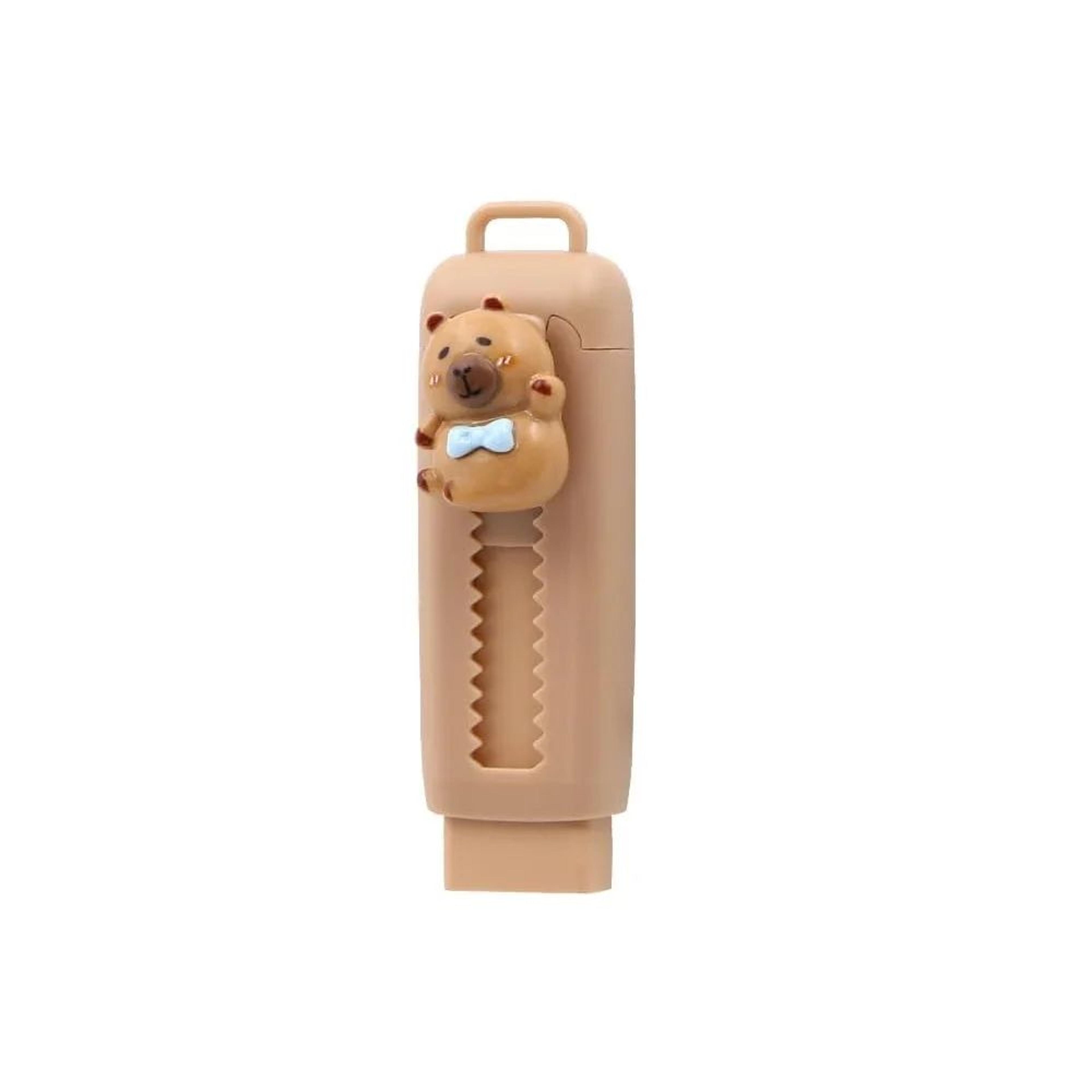 Cute Capybara Retractable 4B Eraser Set For School Drawing And Exams 8