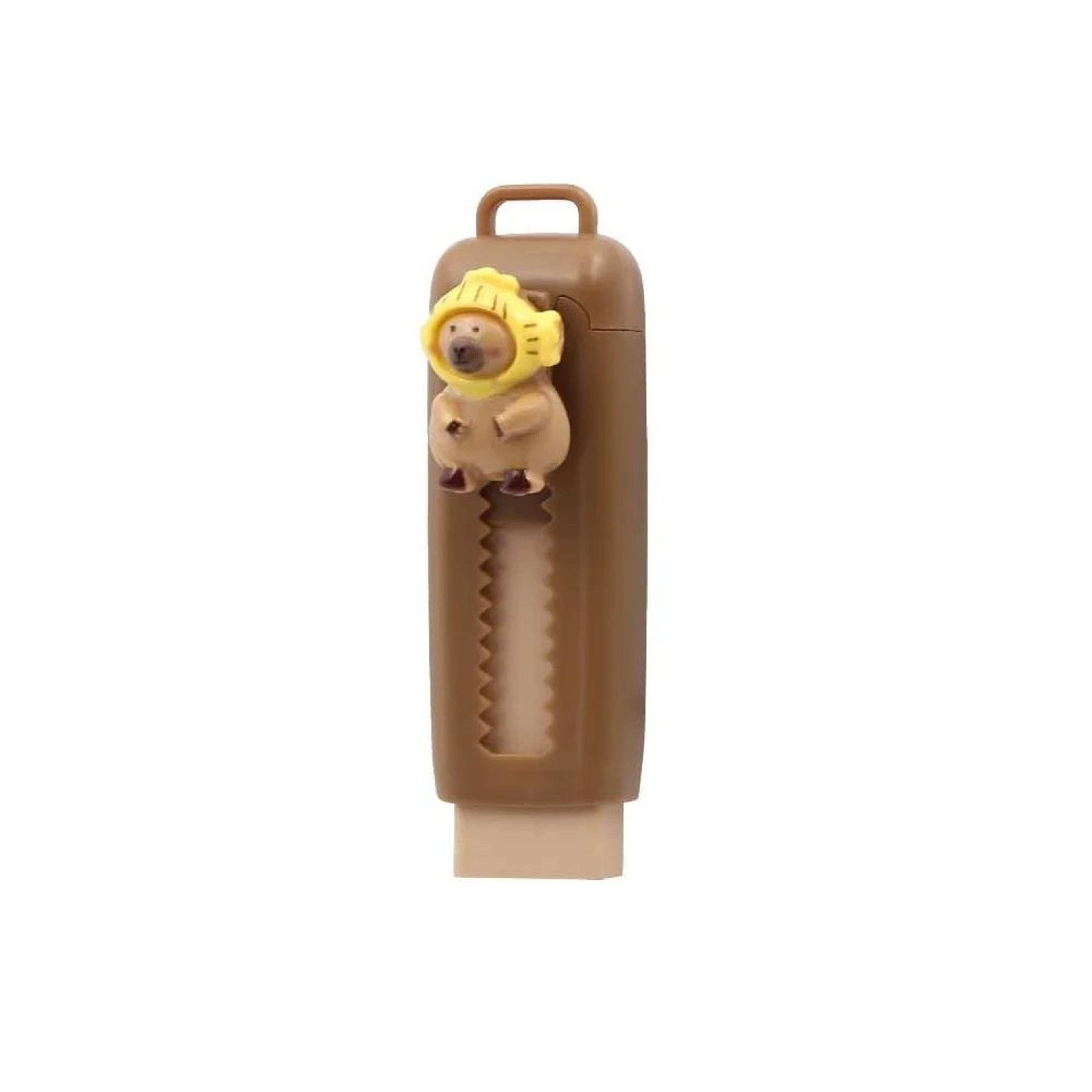 Cute Capybara Retractable 4B Eraser Set For School Drawing And Exams 6