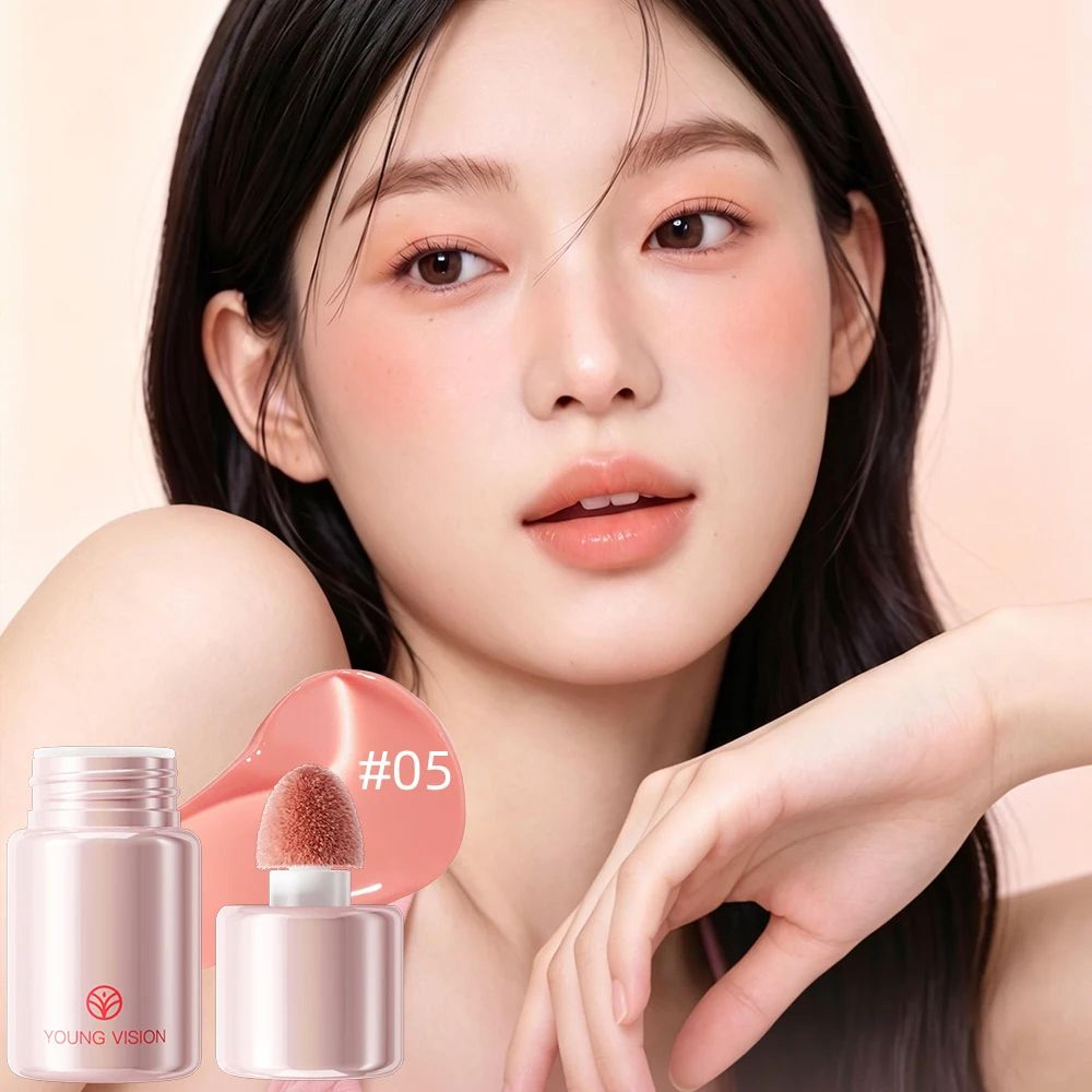6 Color Matte Liquid Blush With Sponge Applicator  Waterproof Long Lasting Cheek Tint 8