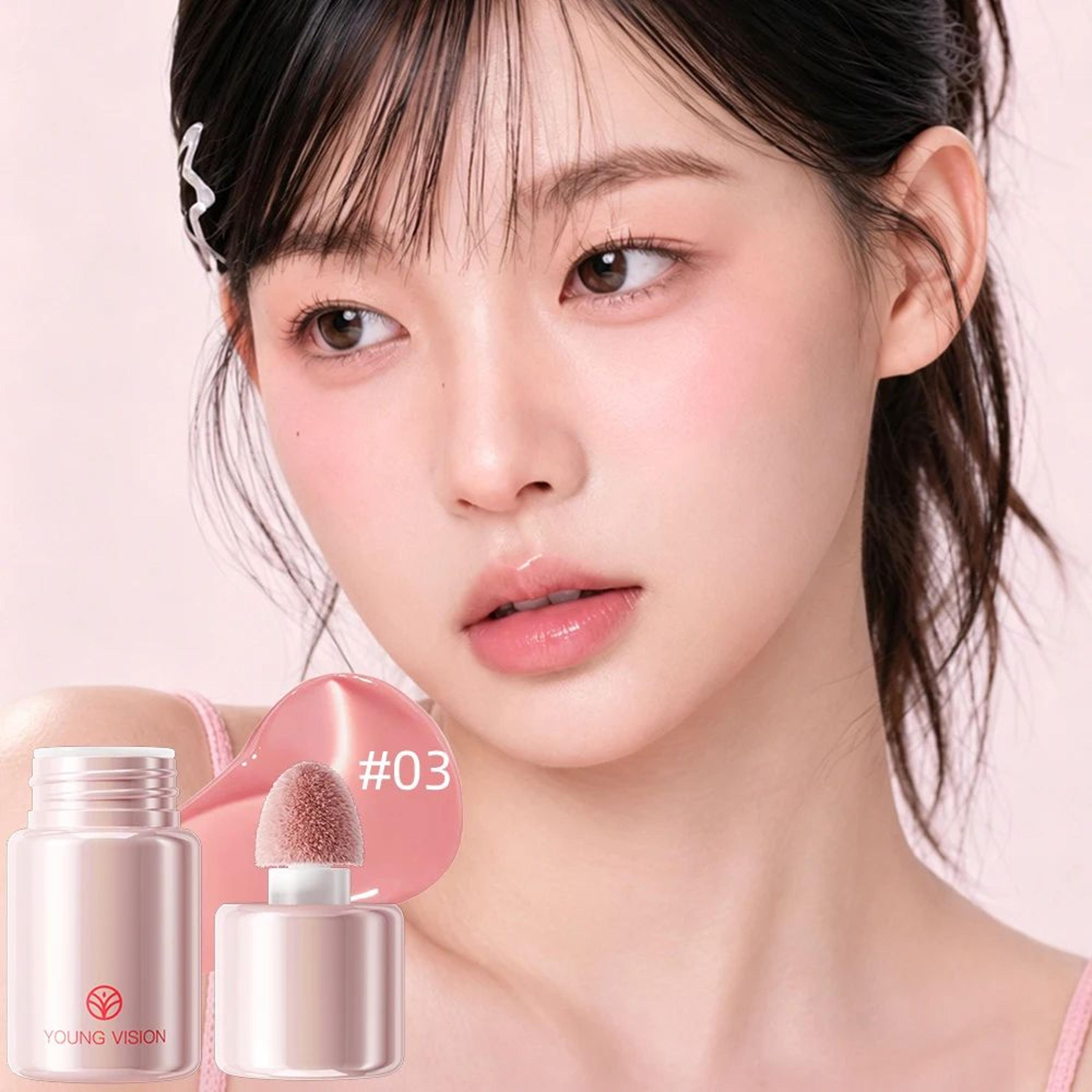 6 Color Matte Liquid Blush With Sponge Applicator  Waterproof Long Lasting Cheek Tint 6