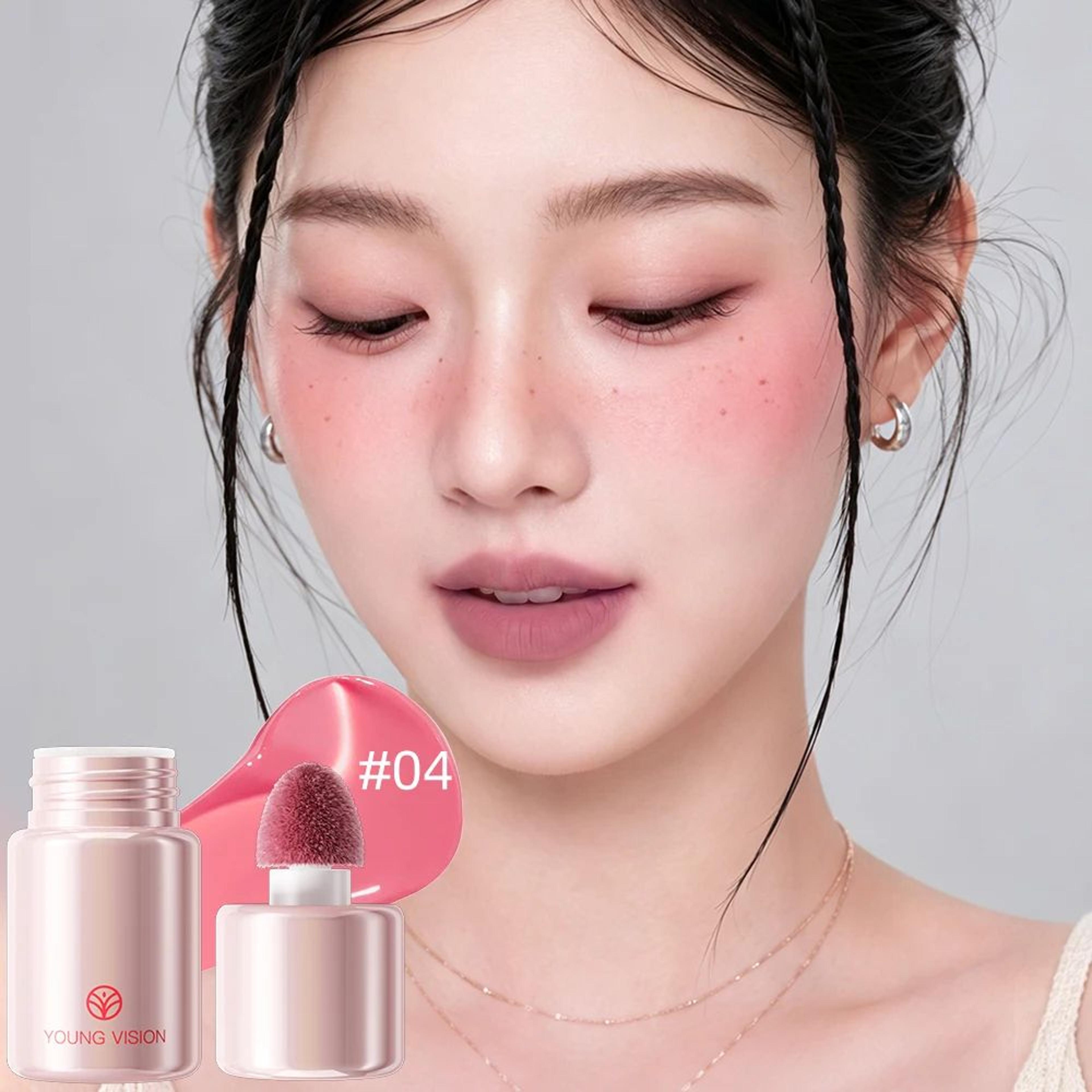6 Color Matte Liquid Blush With Sponge Applicator  Waterproof Long Lasting Cheek Tint 7