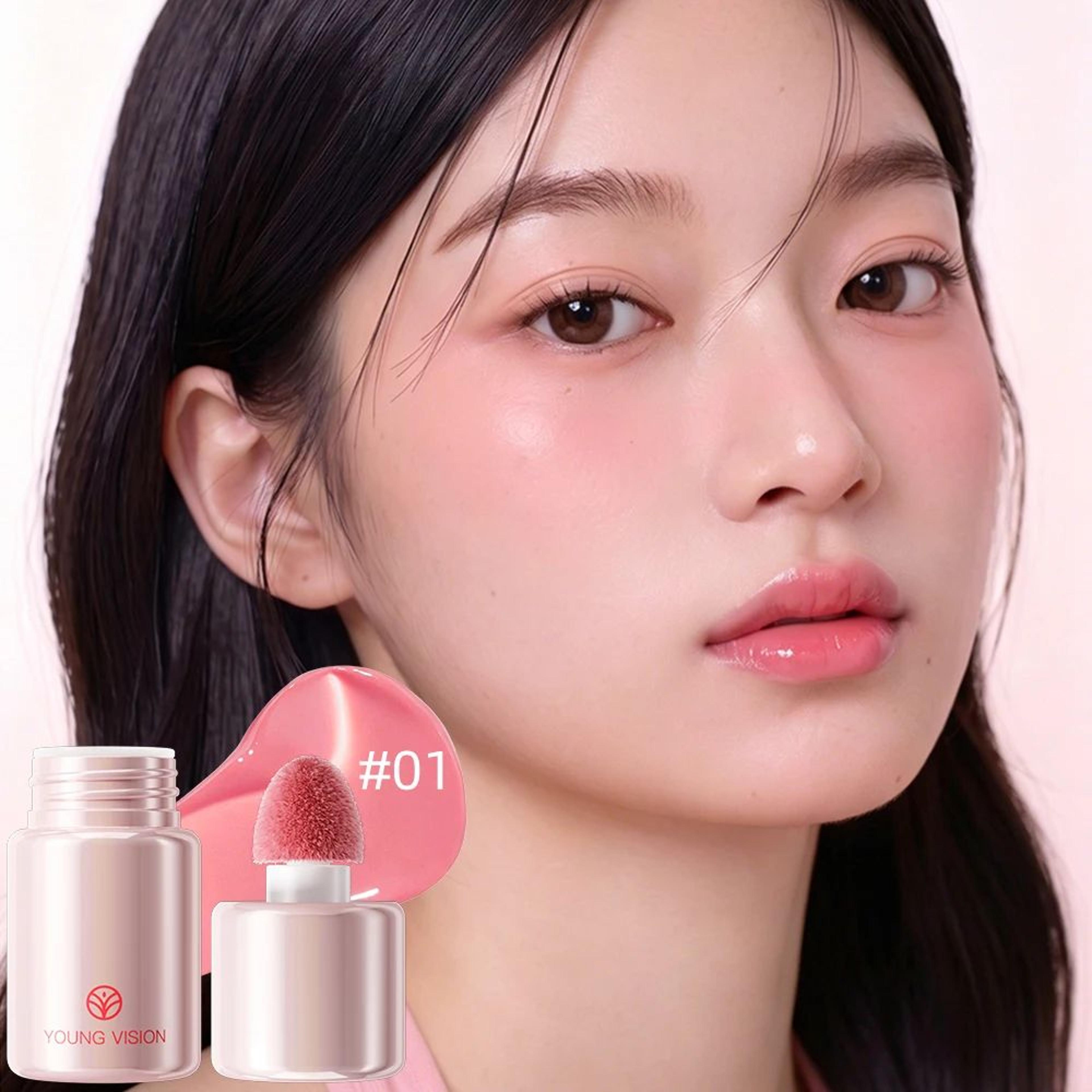 6 Color Matte Liquid Blush With Sponge Applicator  Waterproof Long Lasting Cheek Tint 10