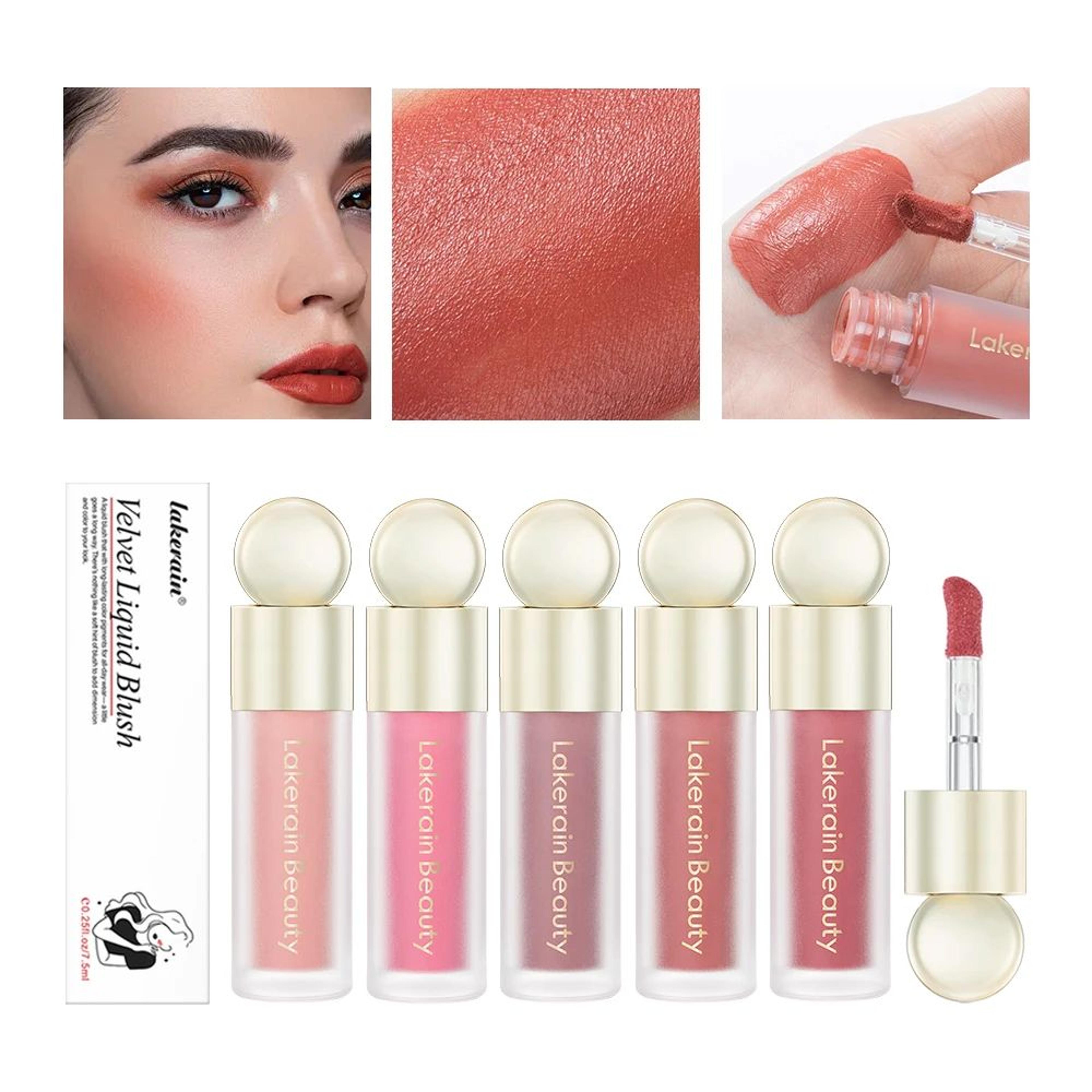 velvet matte liquid blush cream - blendable cheek tint for natural color