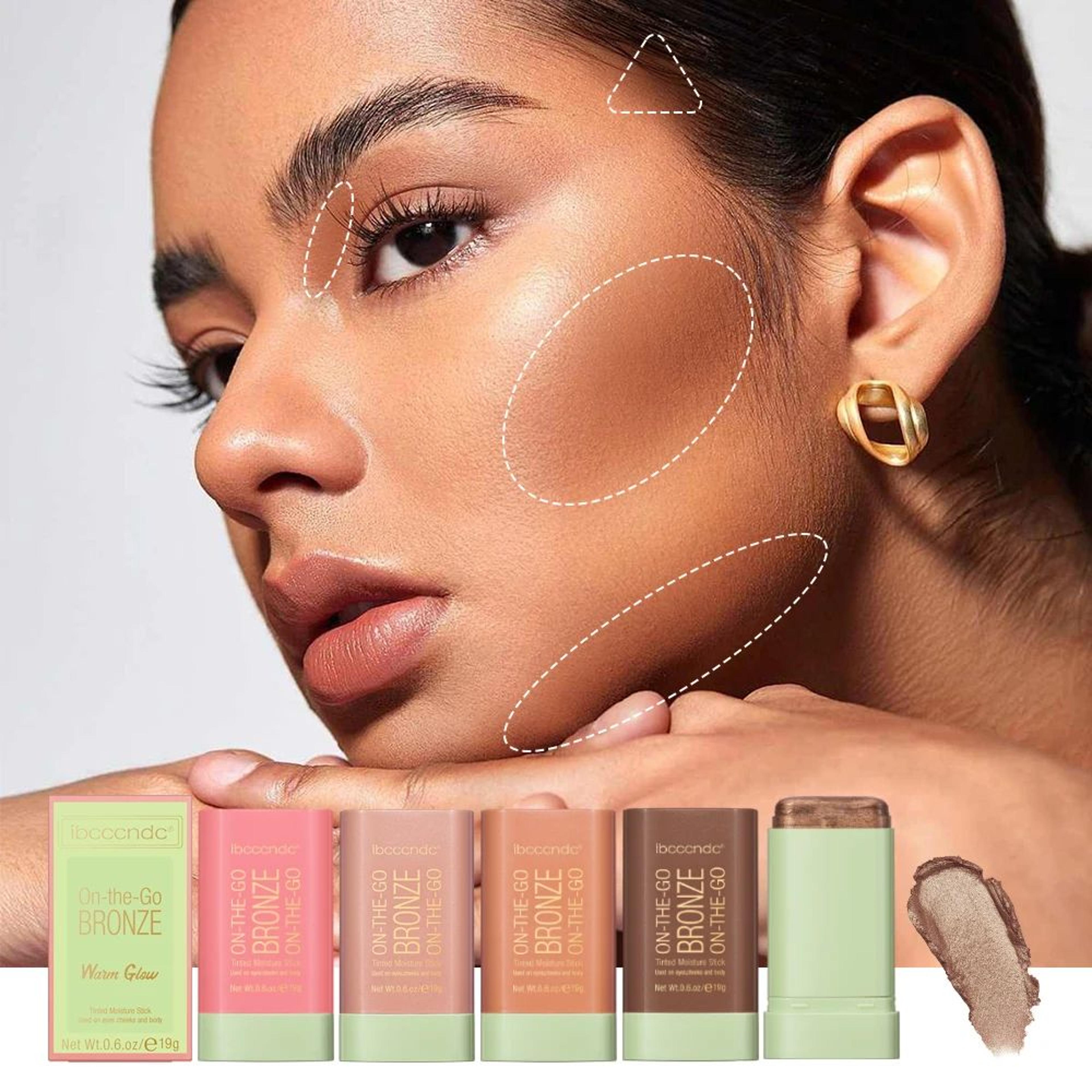 pearl glow cream highlighter stick for face brightening and contouring