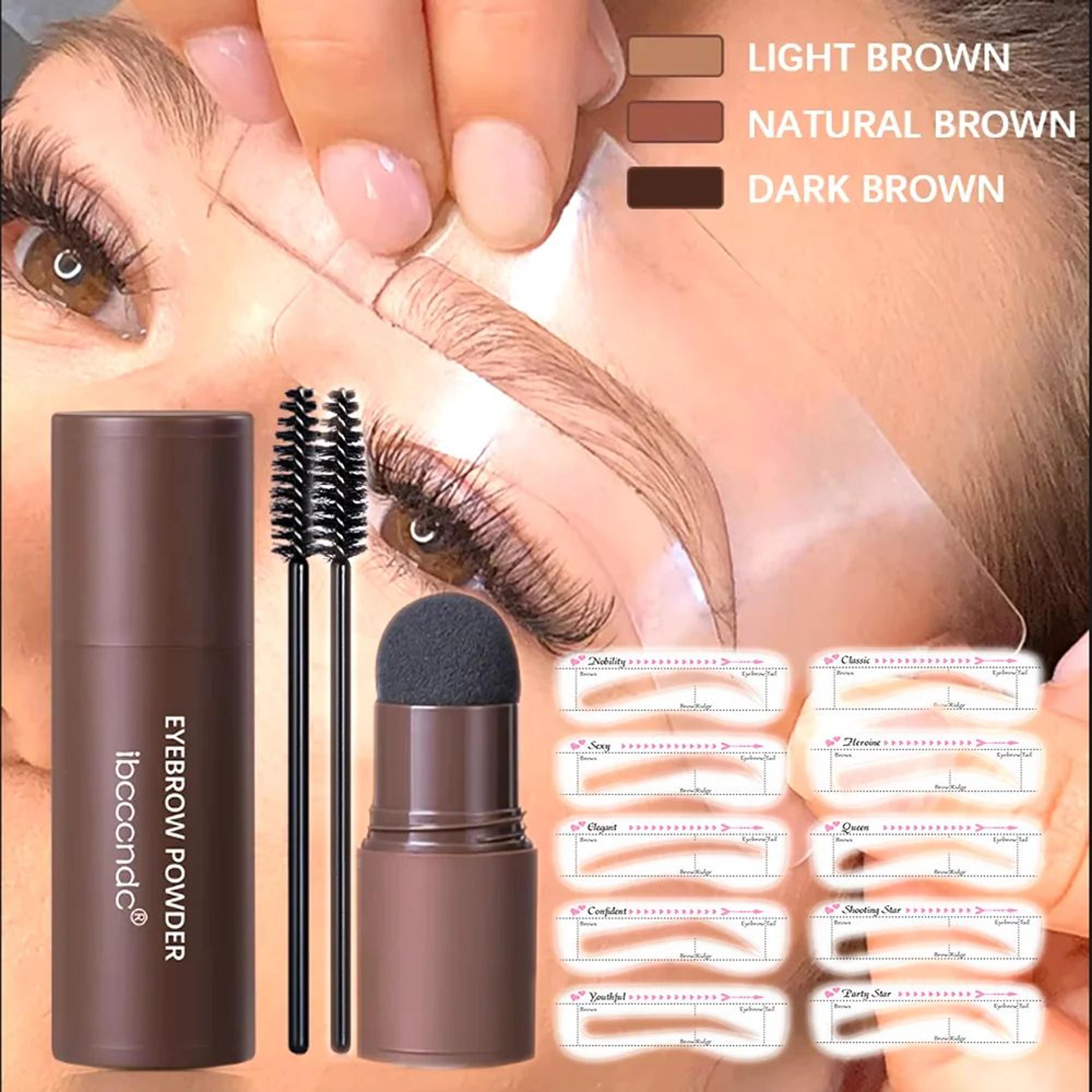 waterproof eyebrow stamp shaping kit for natural brows and hairline
