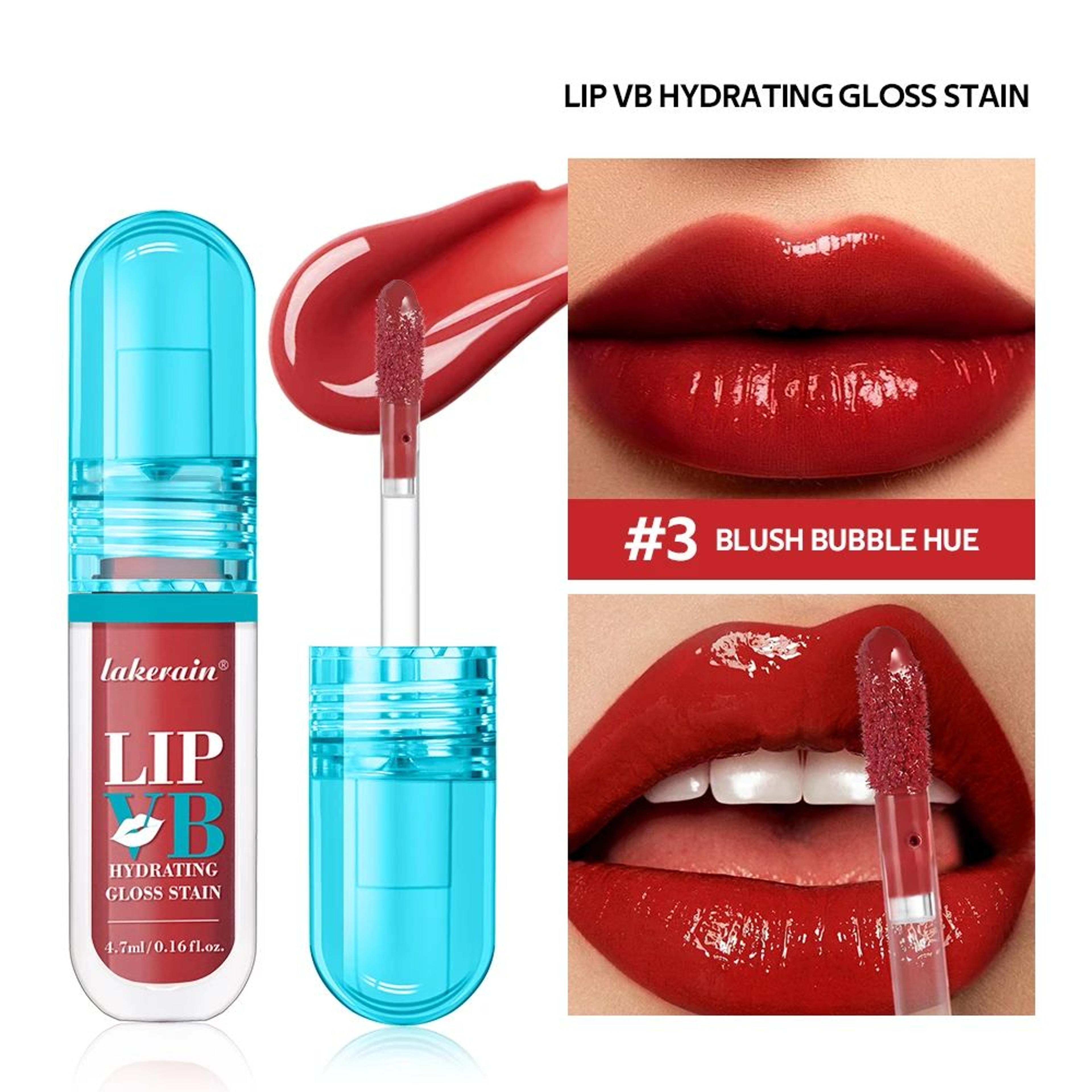 Hydrating Gloss Lip Stain 12HR Moisturizing Long Lasting Wet Shine Lip Tint 10