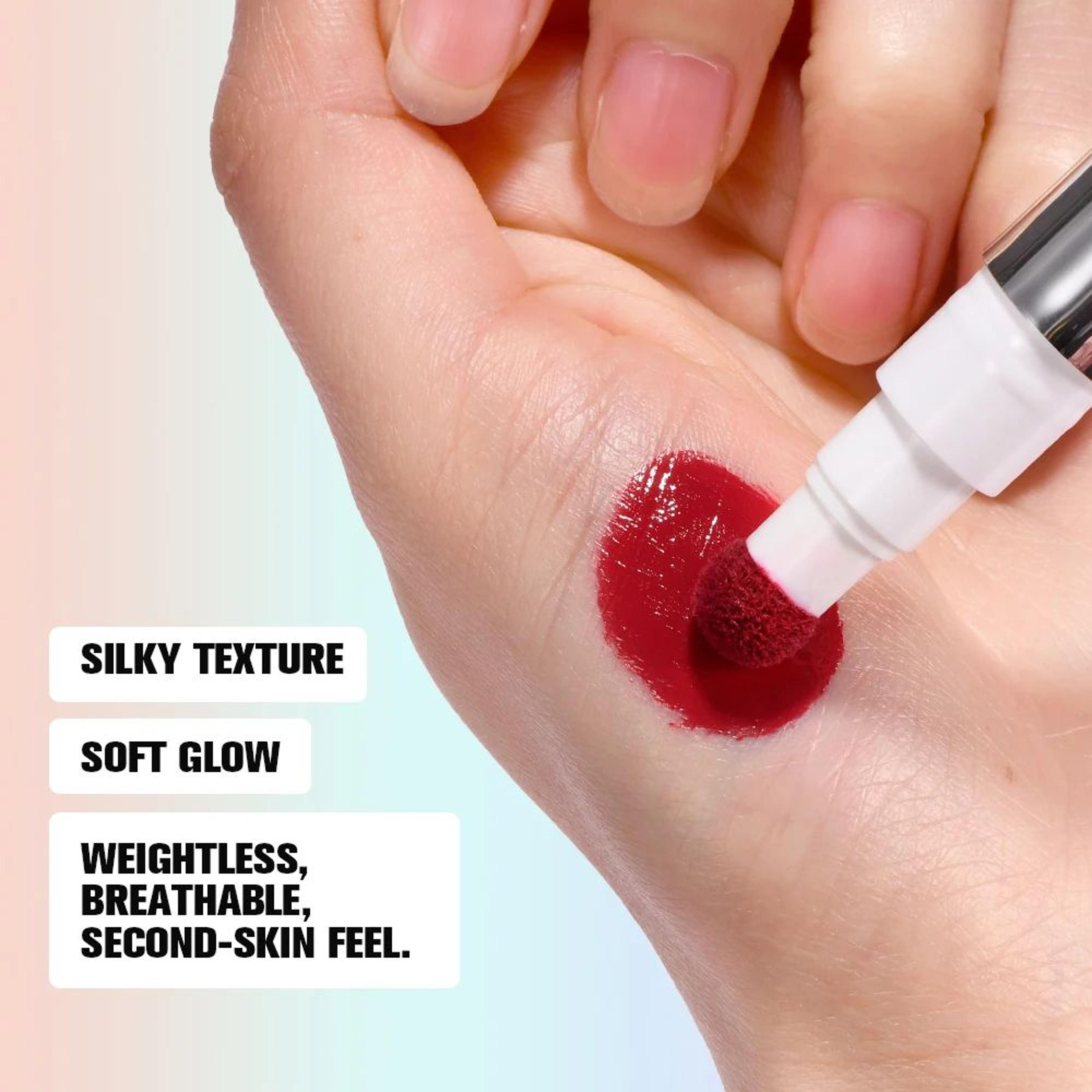 6 Color Long Lasting Liquid Blush With Sponge Applicator 5
