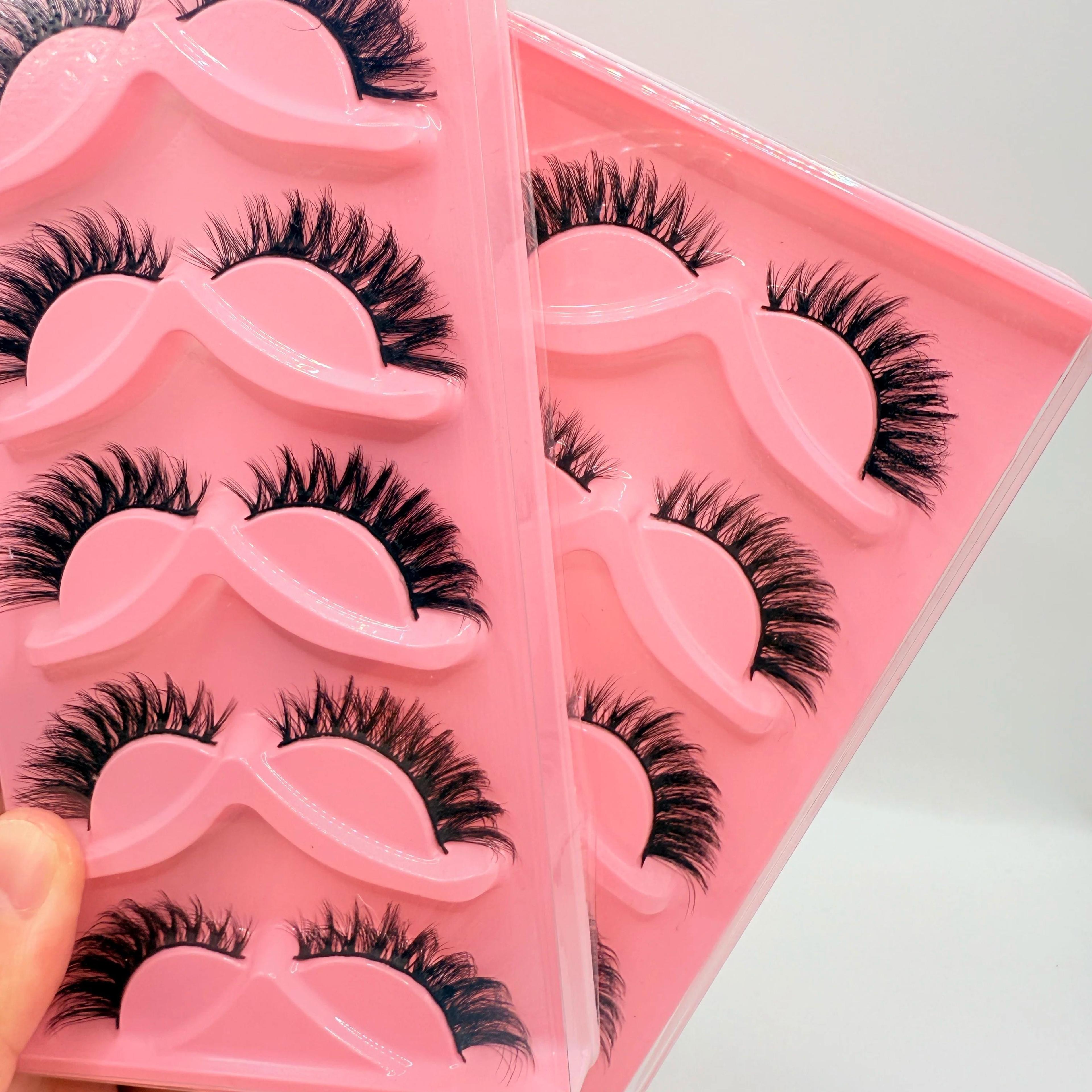 5 Pairs Cat Eye False Eyelashes Dramatic Volume Full Strip Lashes 4
