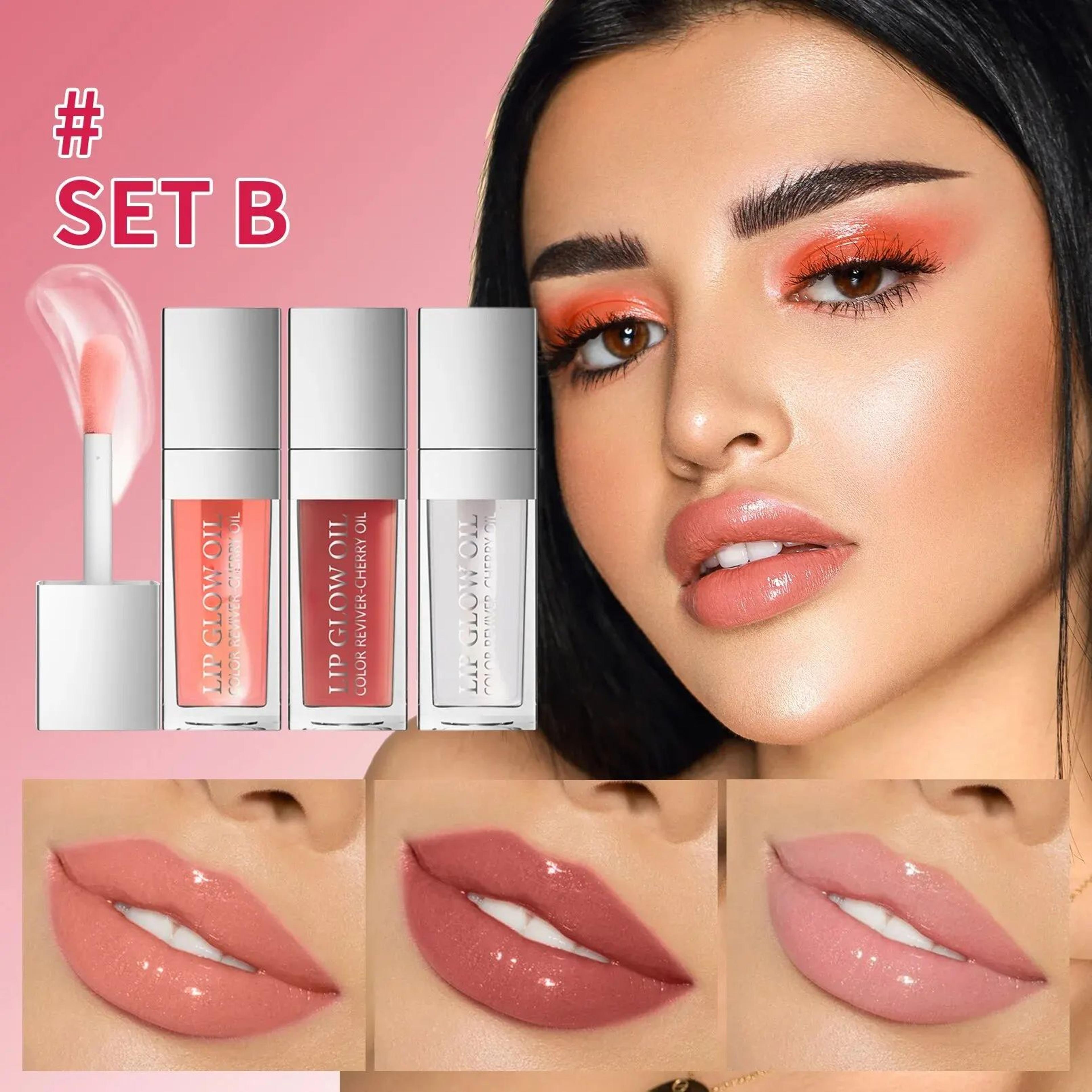 Crystal Jelly Hydrating Lip Oil Set  Plumping Lip Gloss For Soft Glossy Lips 2