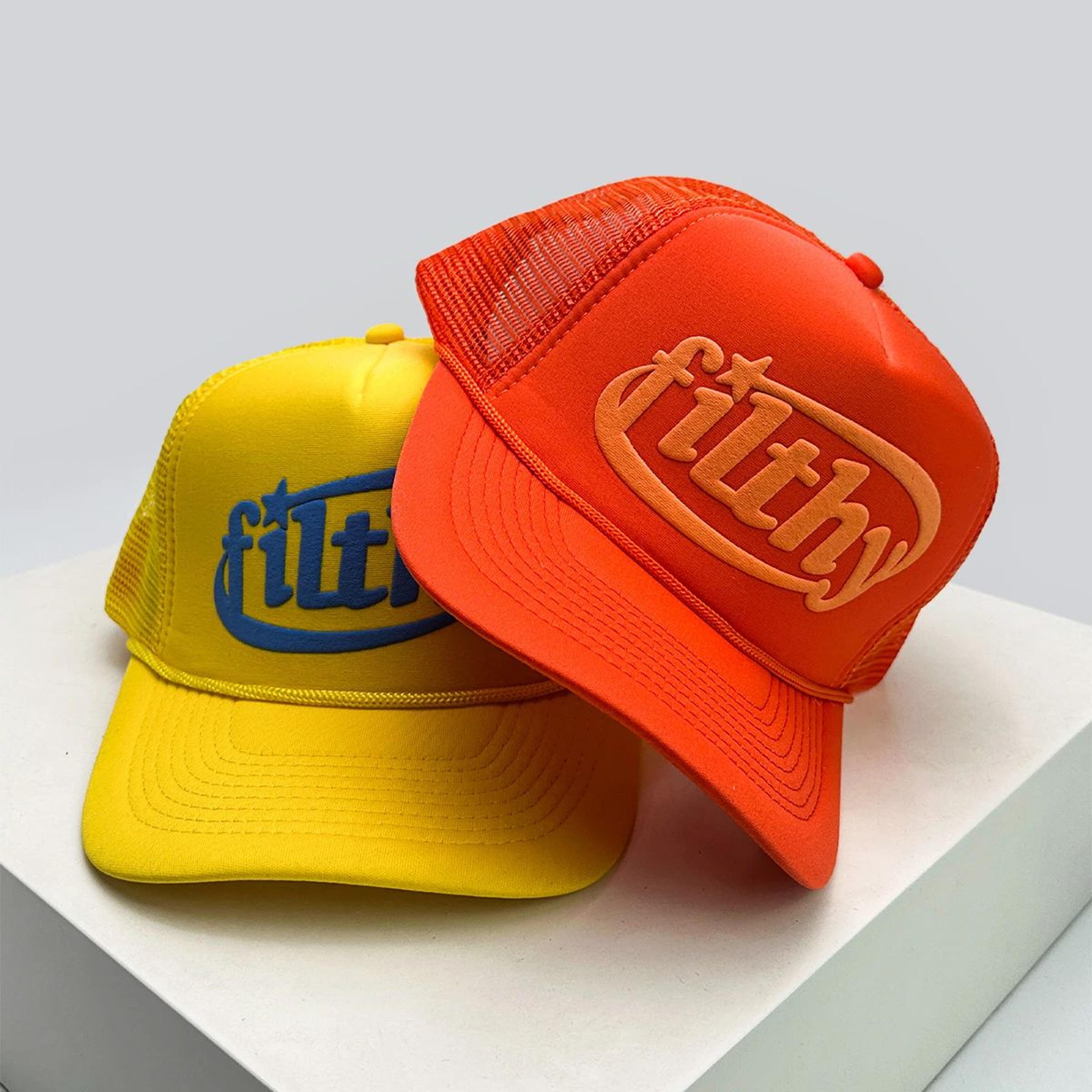 Color Block Mesh Trucker Cap With Filthy Letter Print For Men And Women 5