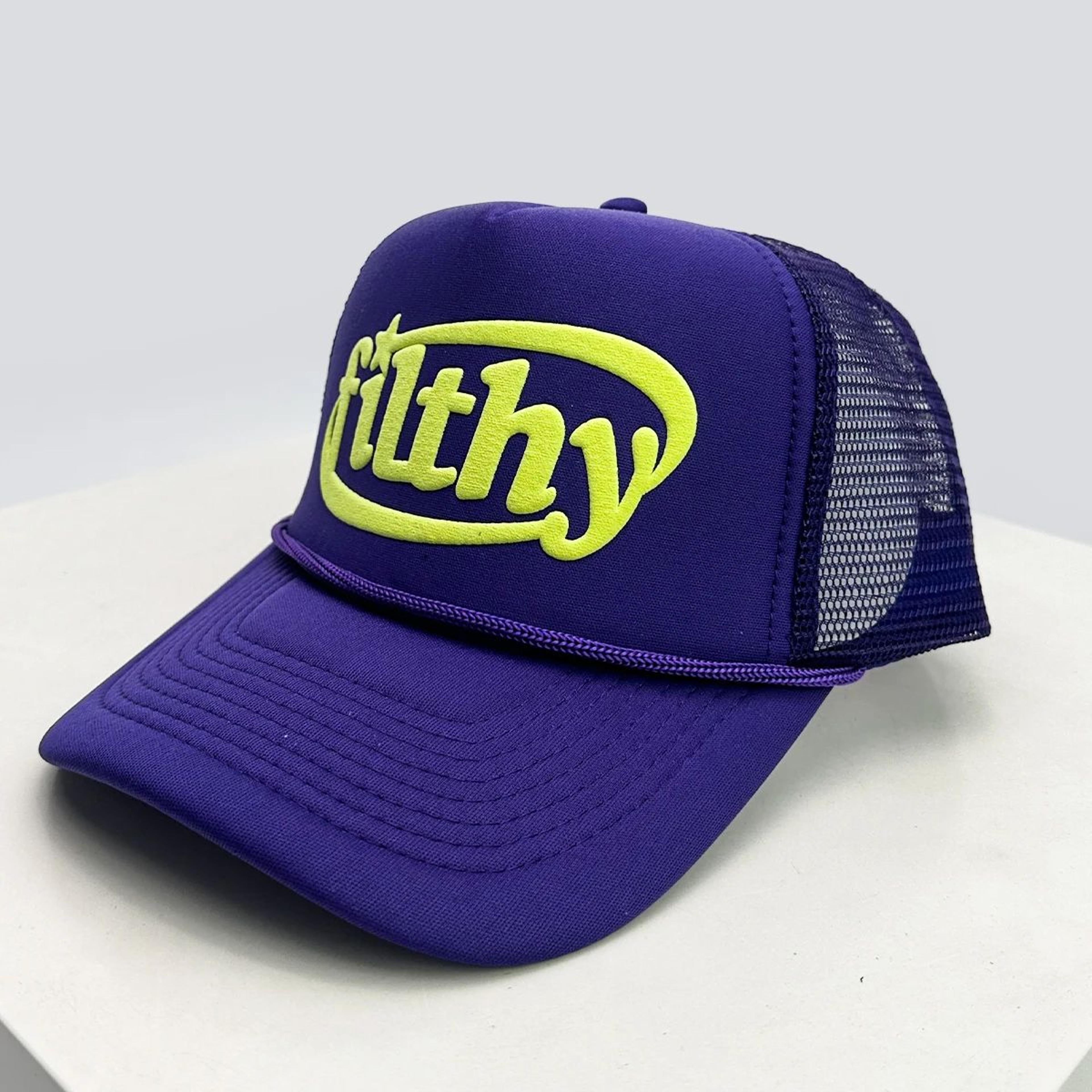 Color Block Mesh Trucker Cap With Filthy Letter Print For Men And Women 7