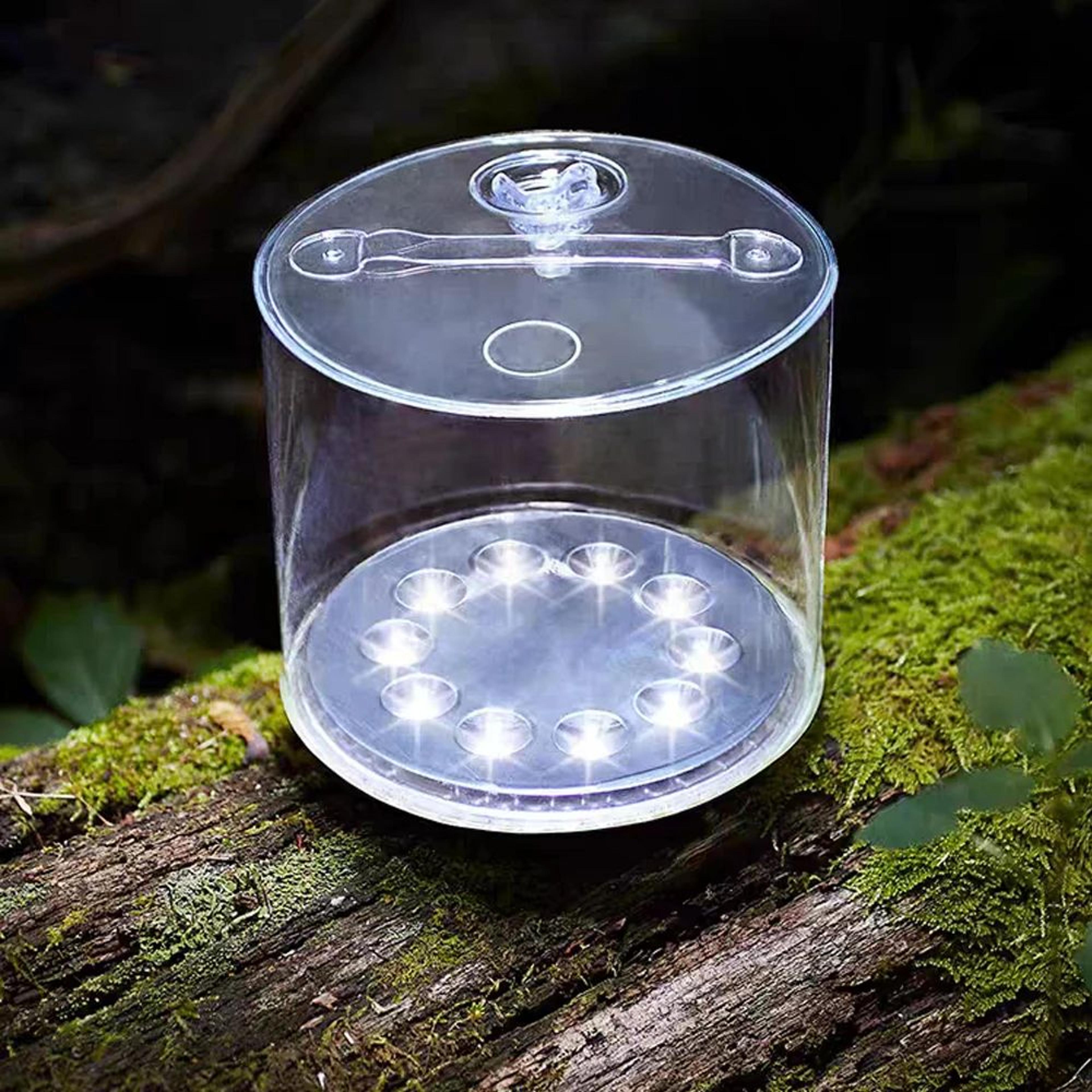 Inflatable Solar Camping Lantern Foldable IP67 Waterproof LED Emergency Light 0