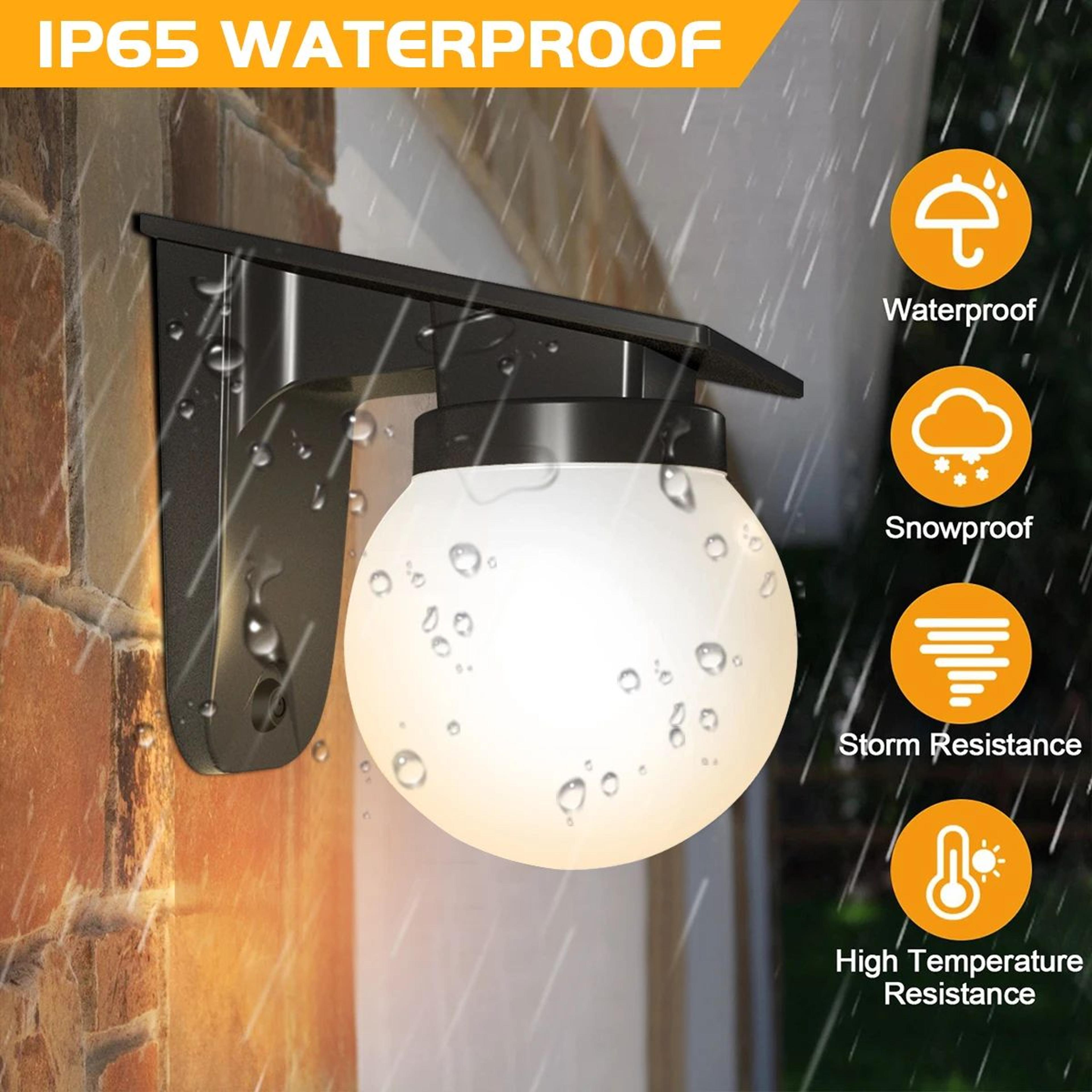 Adjustable Solar Wall Lights Outdoor With IP65 Waterproof Design And Color Changing Bulb 2